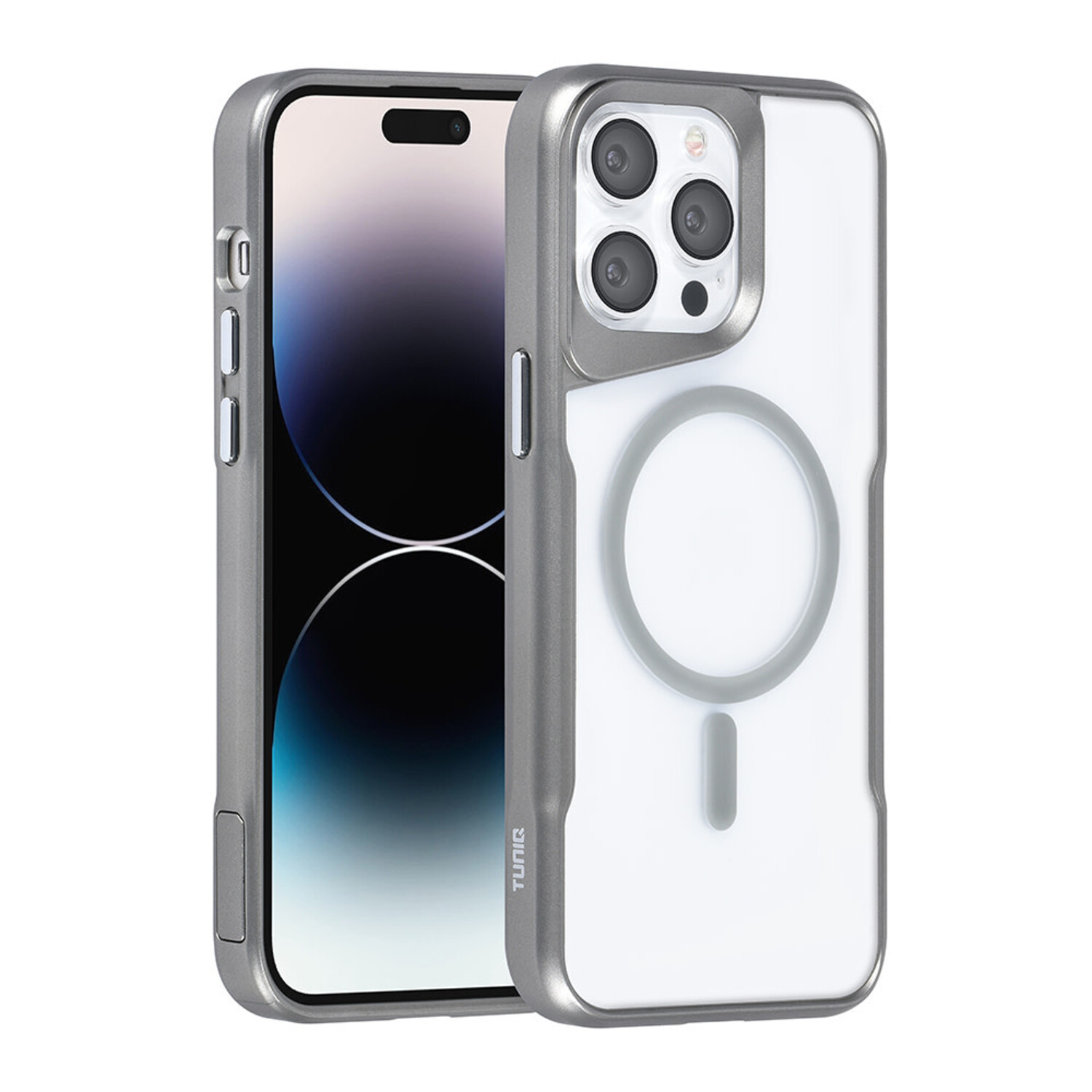 TUNIQ TUNIQ iPhone 14 Pro Max Back-Cover hul - Magsafe silicone - Grau