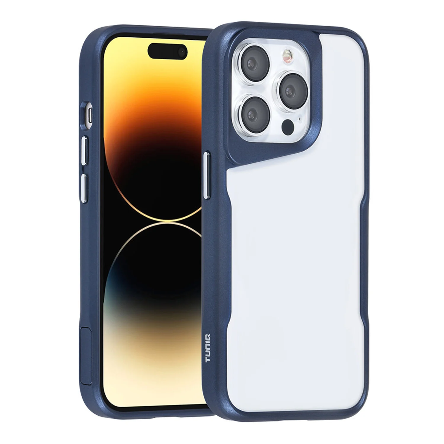 TUNIQ TUNIQ iPhone 14 Pro Back-Cover hul - Silicone - Dunkelblau