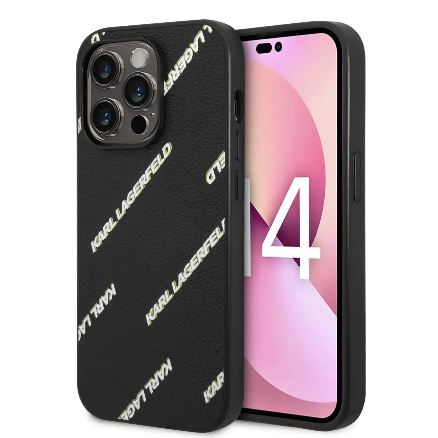 Karl Lagerfeld Karl Lagerfeld iPhone 14 Pro Back-Cover hul - Logomania - Schwarz