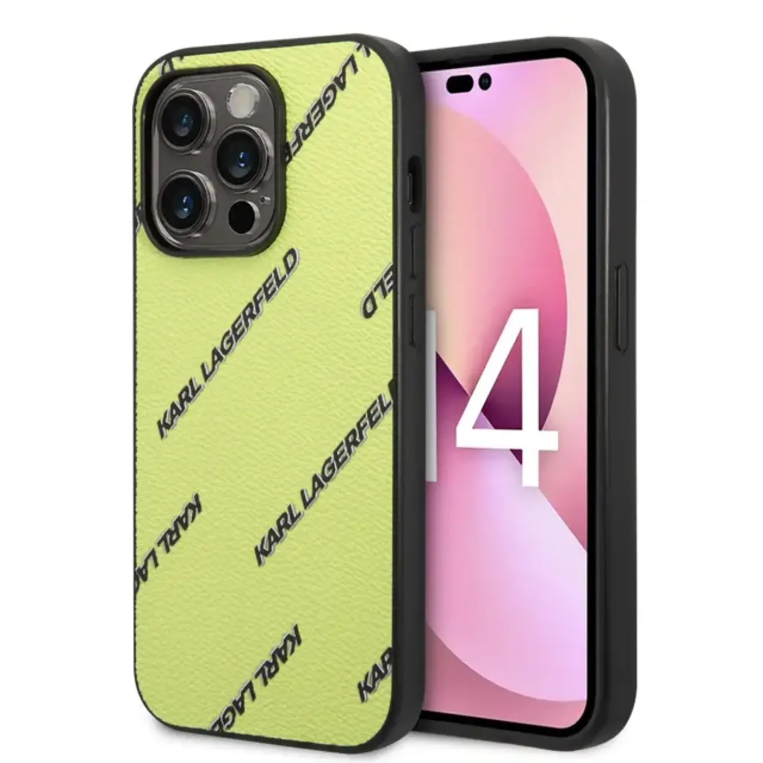 Karl Lagerfeld Karl Lagerfeld iPhone 14 Pro Back-Cover hul - Logomania - Gelb