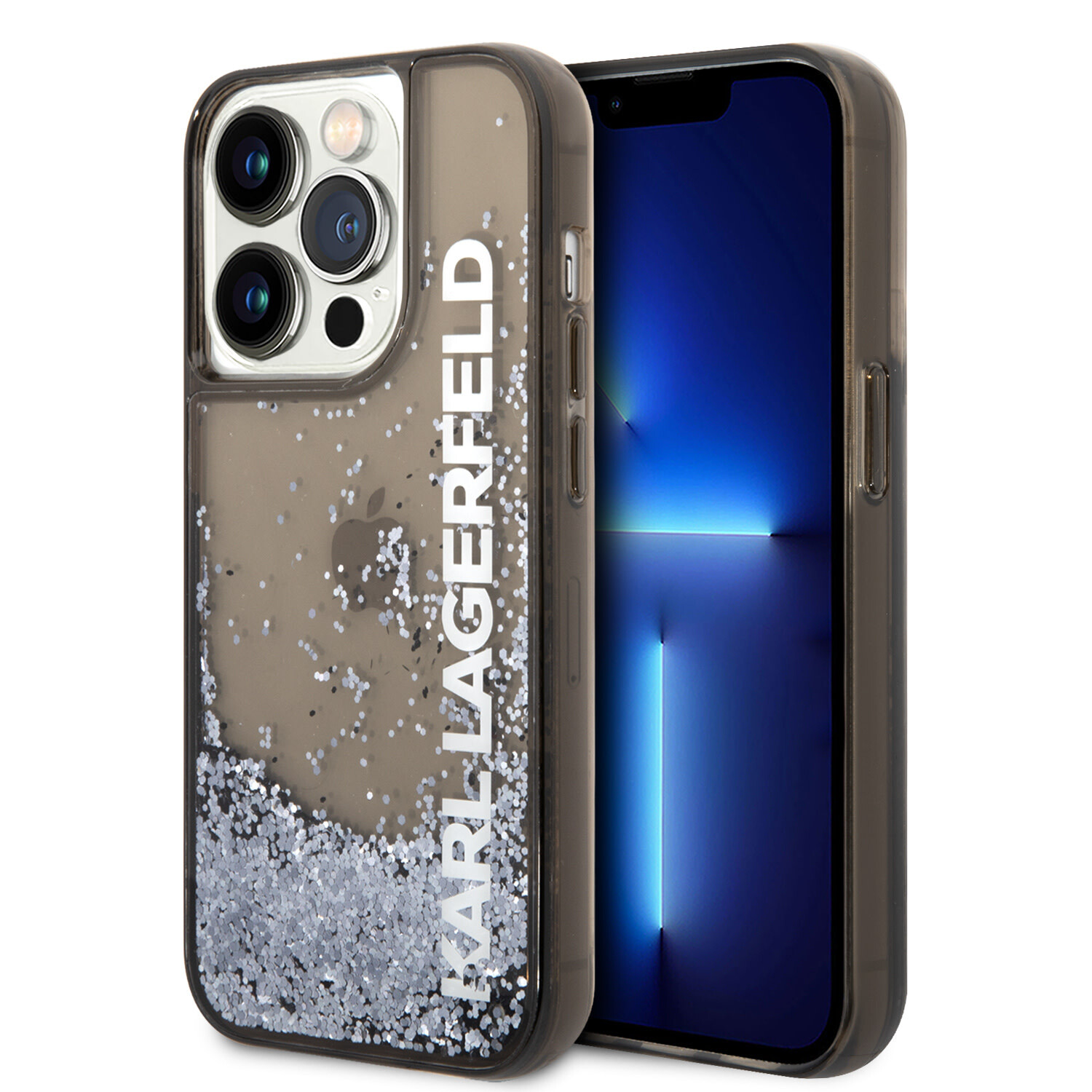 Karl Lagerfeld Karl Lagerfeld iPhone 14 Pro Max Back-Cover hul - Liquid Glitter - Schwarz