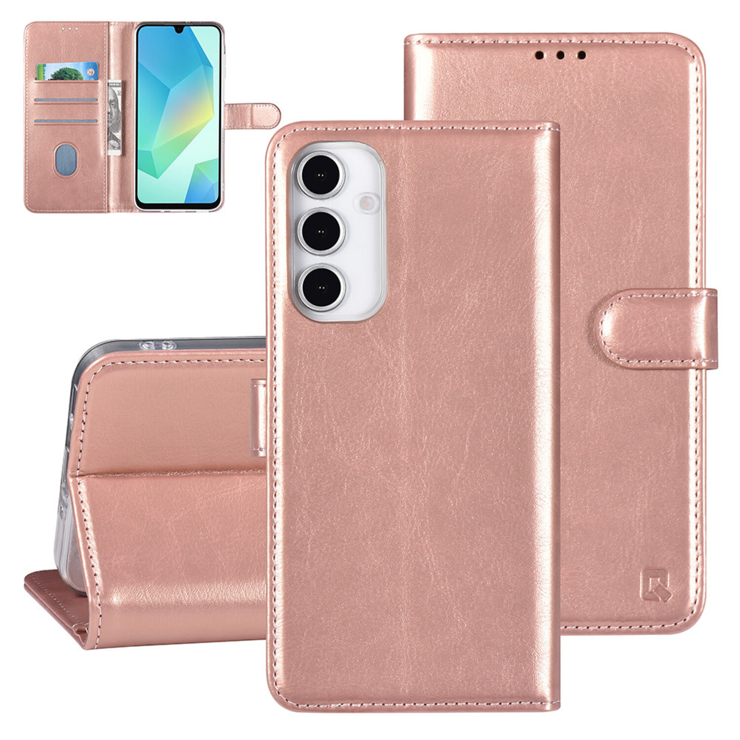 TUNIQ TUNIQ Galaxy A06 Book-Case hul - Pasjeshouder - Rose Gold