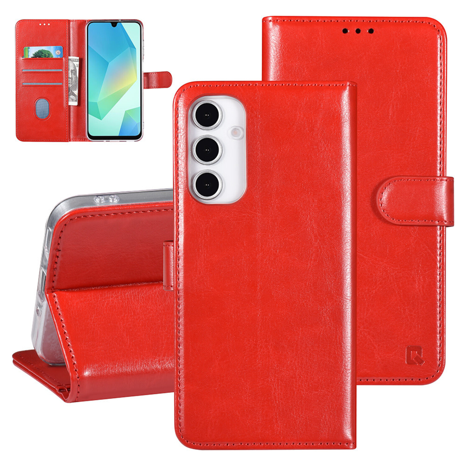 TUNIQ TUNIQ Galaxy A06 Book-Case hul - Pasjeshouder - Red