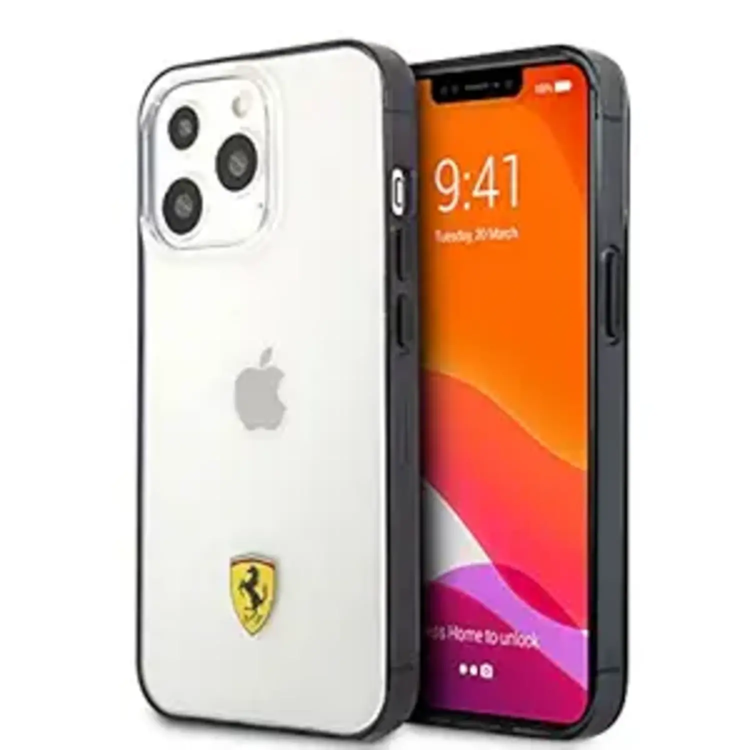 Ferrari Ferrari iPhone 13 Pro Back-Cover hul - Sockproof - Schwarz