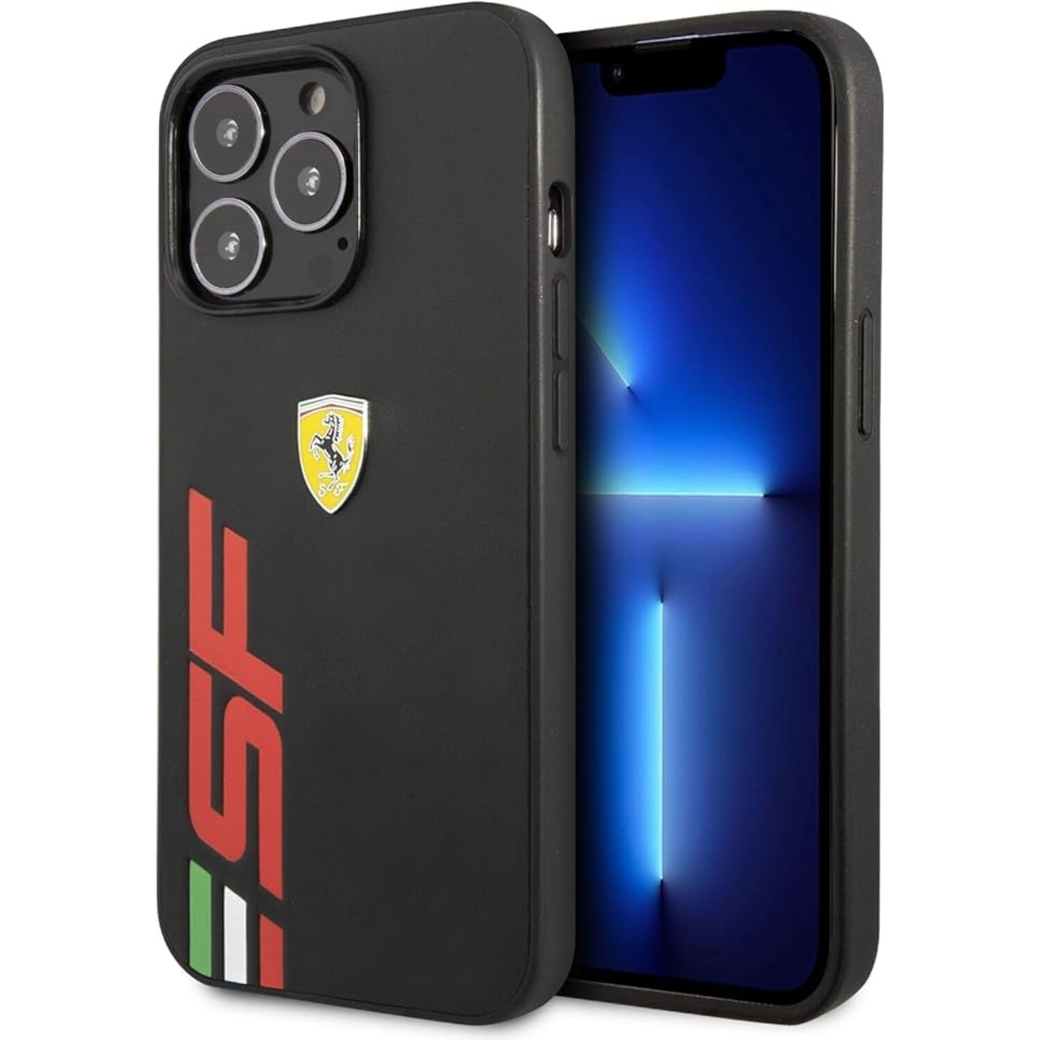 Ferrari Ferrari iPhone 13 Pro Back-Cover hul - SF Logo - Schwarz