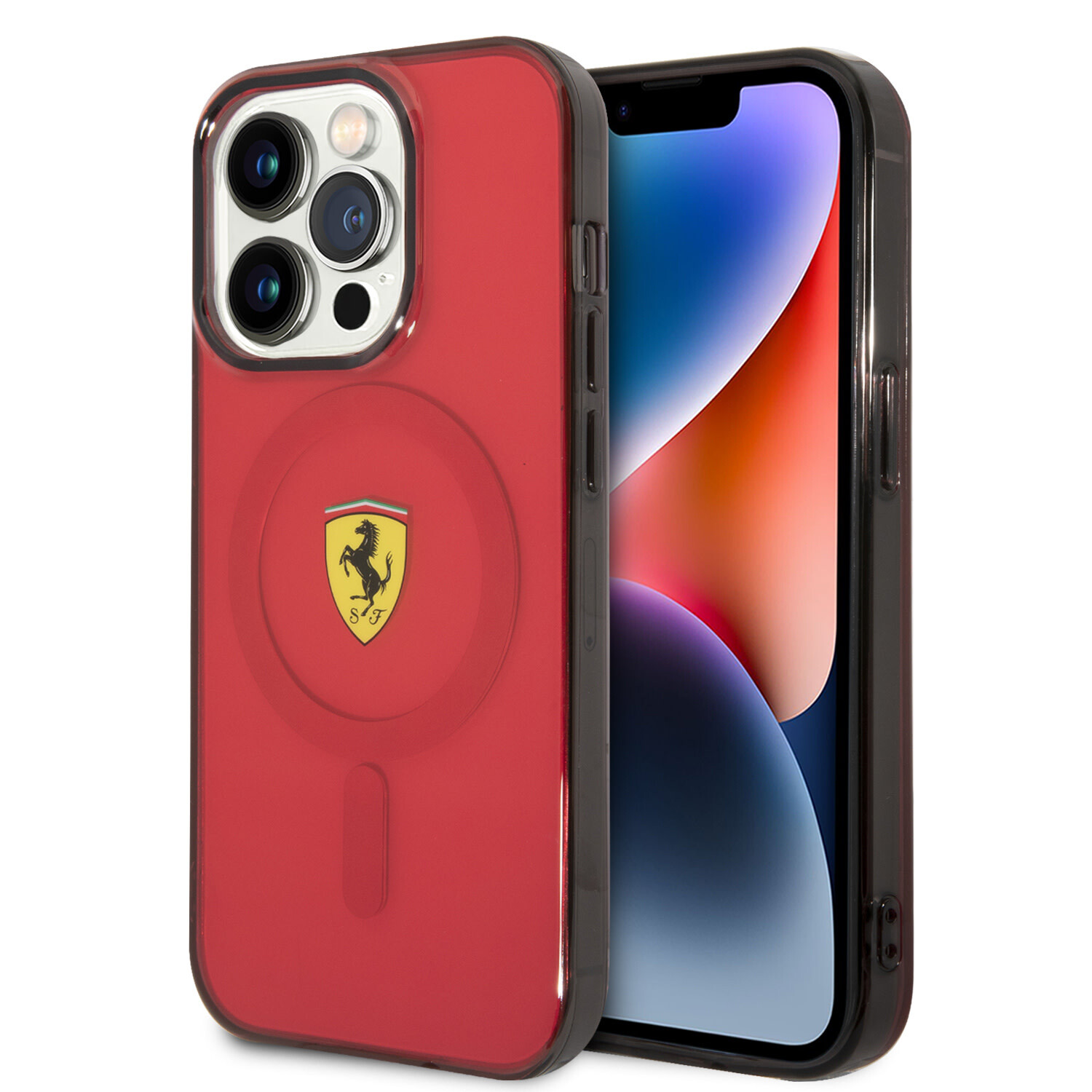 Ferrari Ferrari iPhone 14 Pro Max Back-Cover hul - Translucent Red - Rot