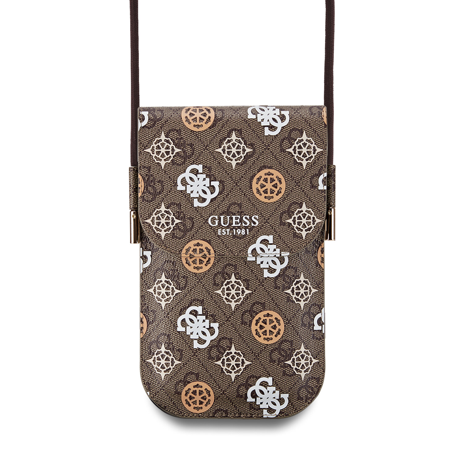 Guess Guess Wallet sack - Multicolor print on 4G - Braun