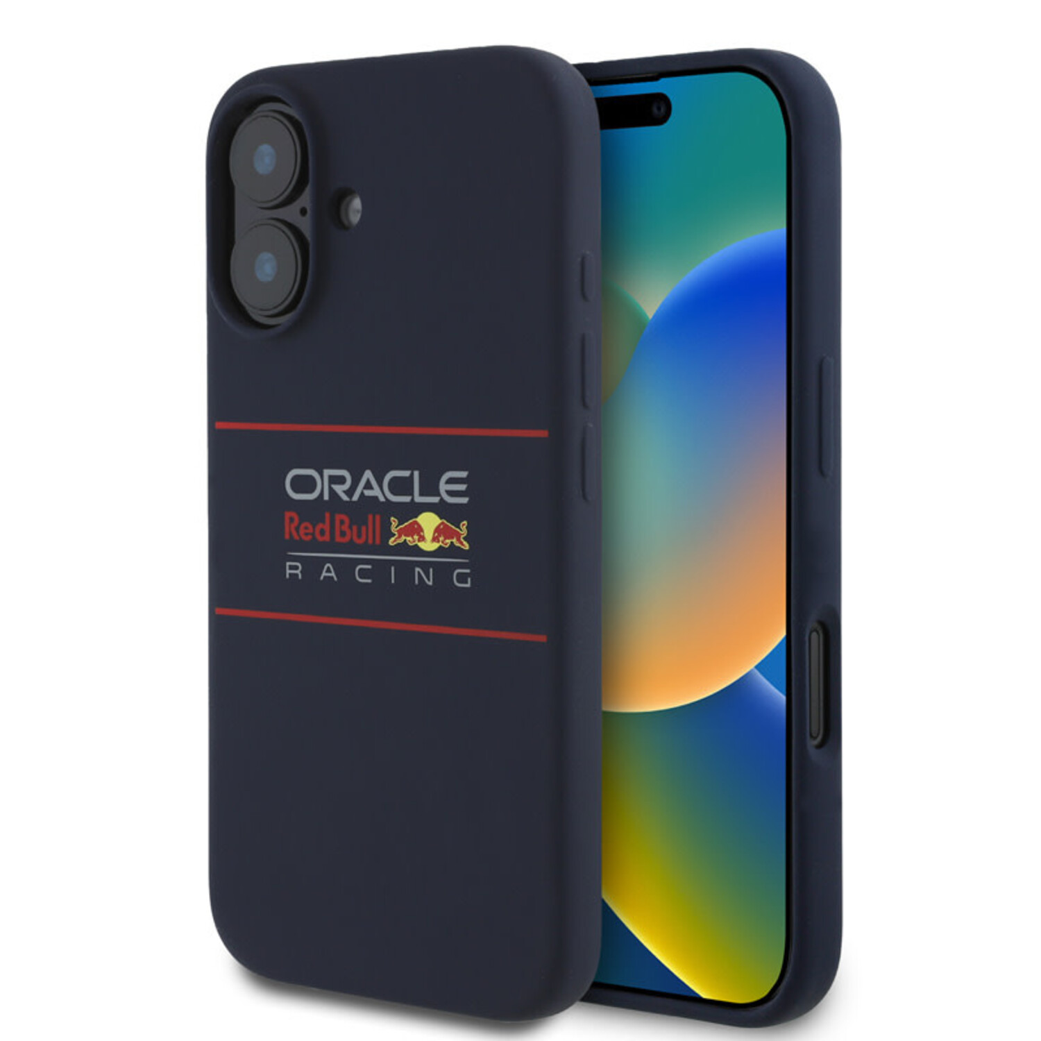 Red Bull Racing Red Bull Racing iPhone 16 Back-Cover hul - Magsafe - Liquid Silicone - Horizontal Logo - Navy