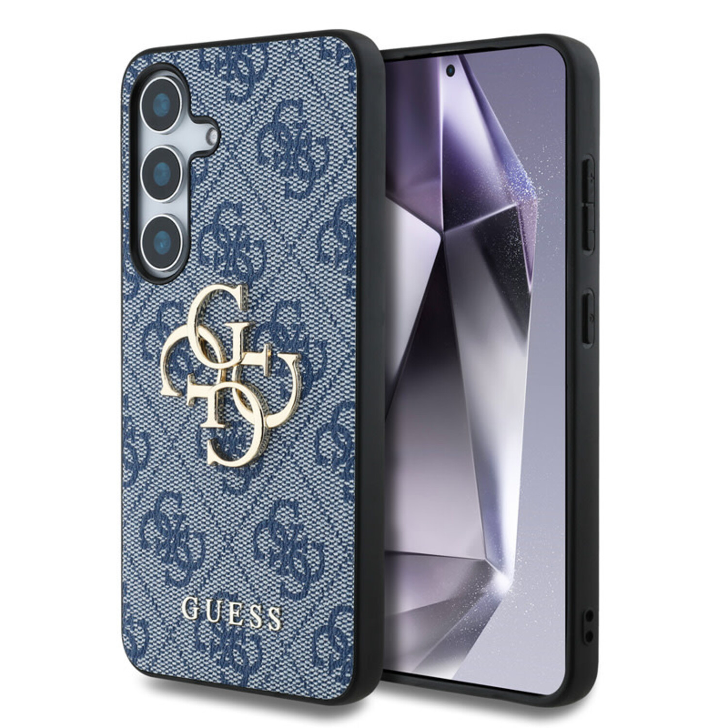 Guess Guess Galaxy S25 Back-Cover hul - 4G PU Big Logo - Blau