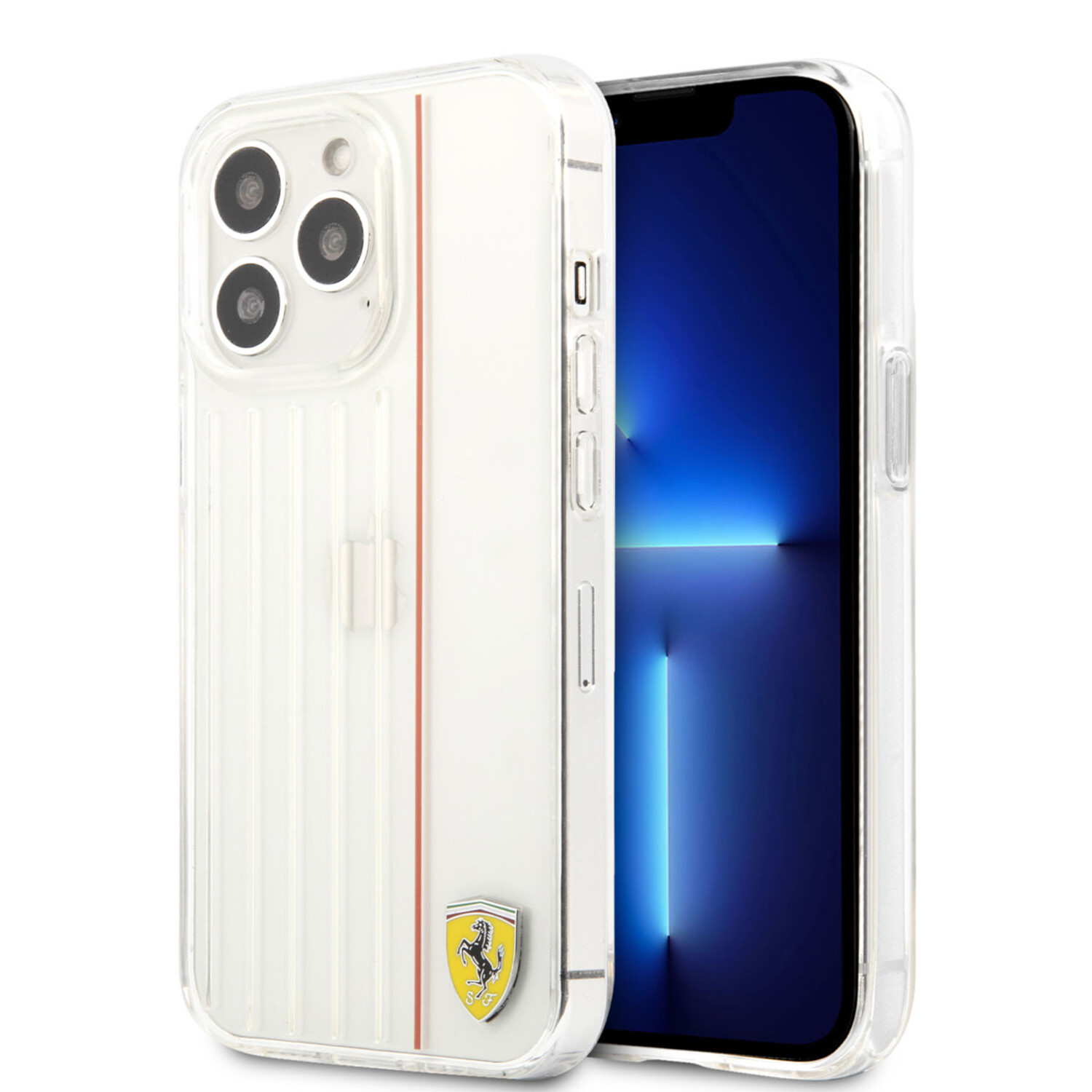 Ferrari Ferrari iPhone 13 Pro Max Back-Cover hul - Red Line - Transparent