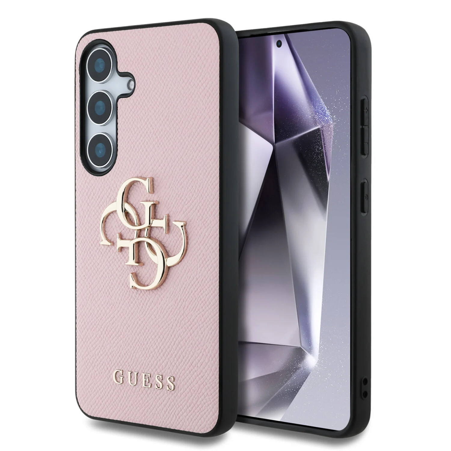 Guess Guess Galaxy S25 Plus Back-Cover hul - Grained - Big 4G Logo - Rosa