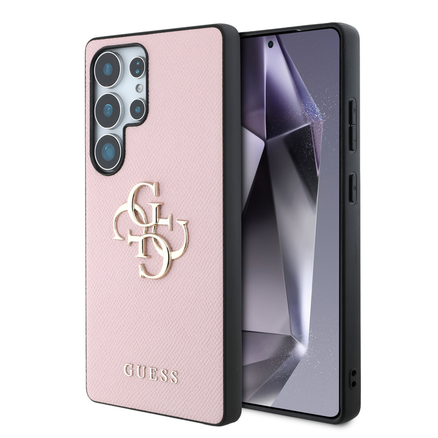 Guess Guess Galaxy S25 Ultra Back-Cover hul - Grained - Big 4G Logo - Rosa