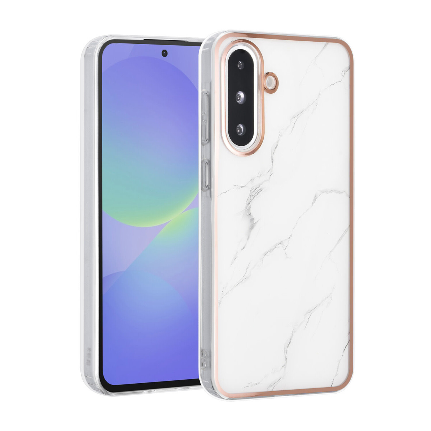 TUNIQ TUNIQ Galaxy A36 Back-Cover hul - Silicone - Marble White