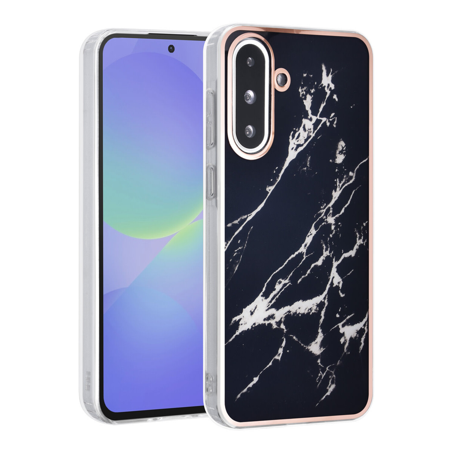 TUNIQ TUNIQ Galaxy A36 Back-Cover hul - Silicone - Marble Black