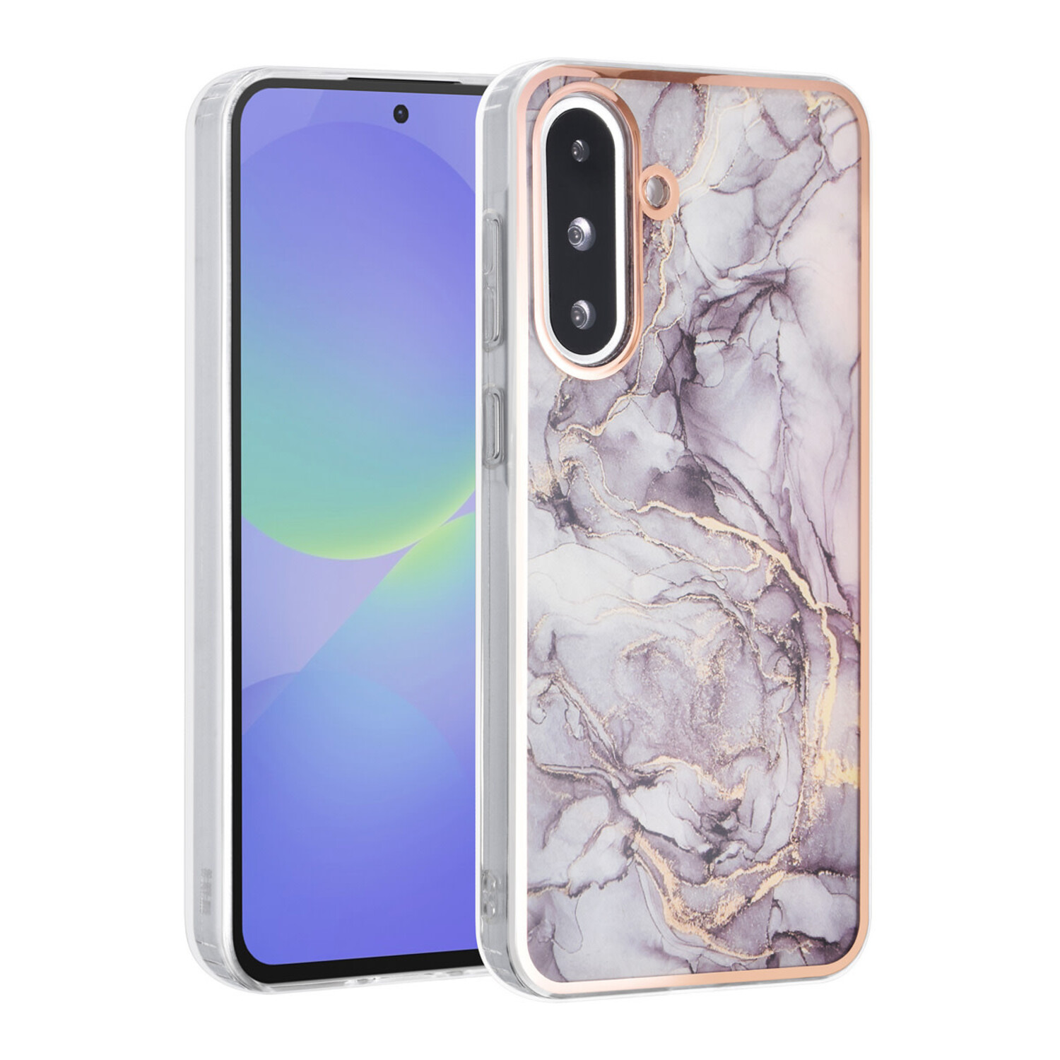 TUNIQ TUNIQ Galaxy A36 Back-Cover hul - Silicone - Marble Brown