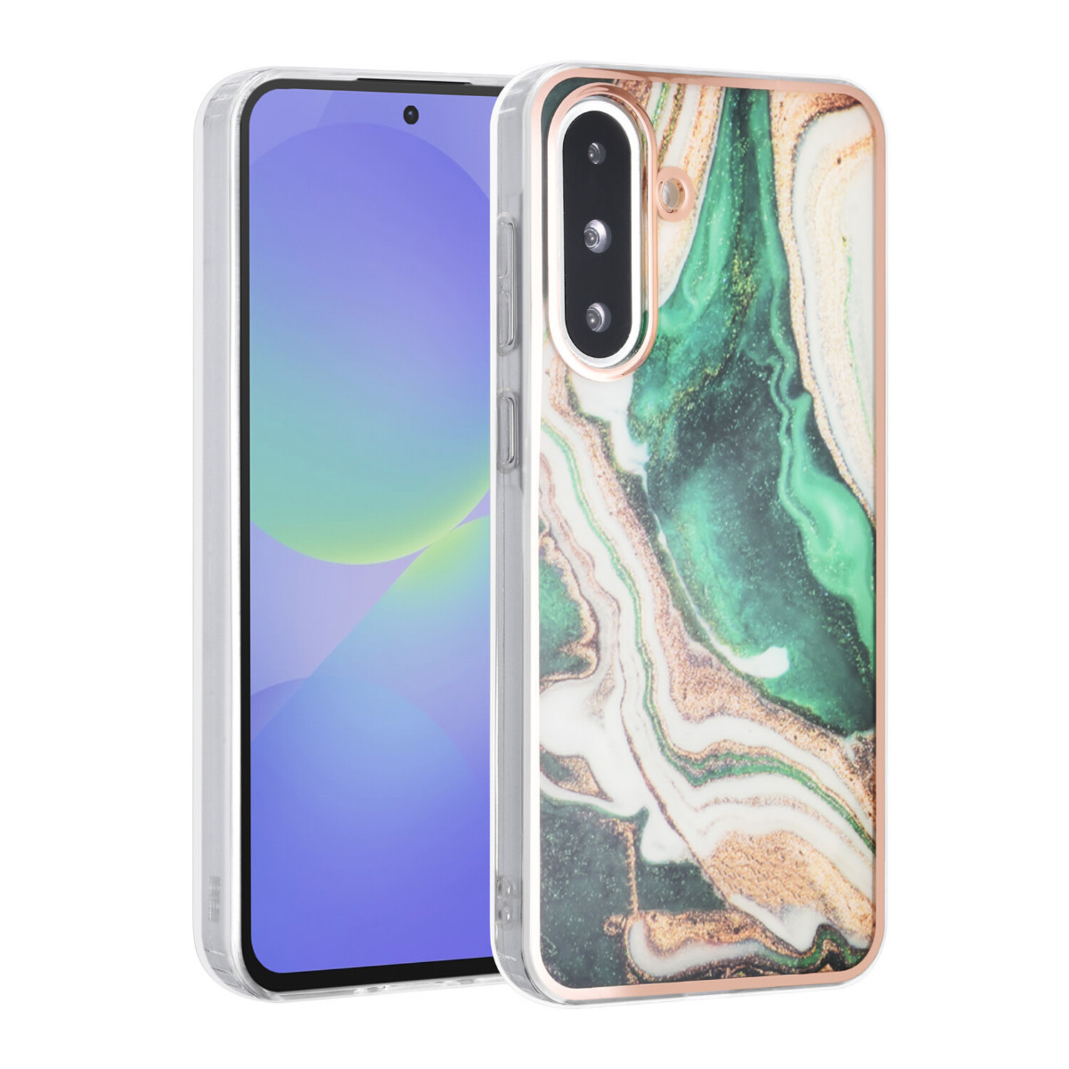 TUNIQ TUNIQ Galaxy A56 Back-Cover hul - Silicone - Marble Green