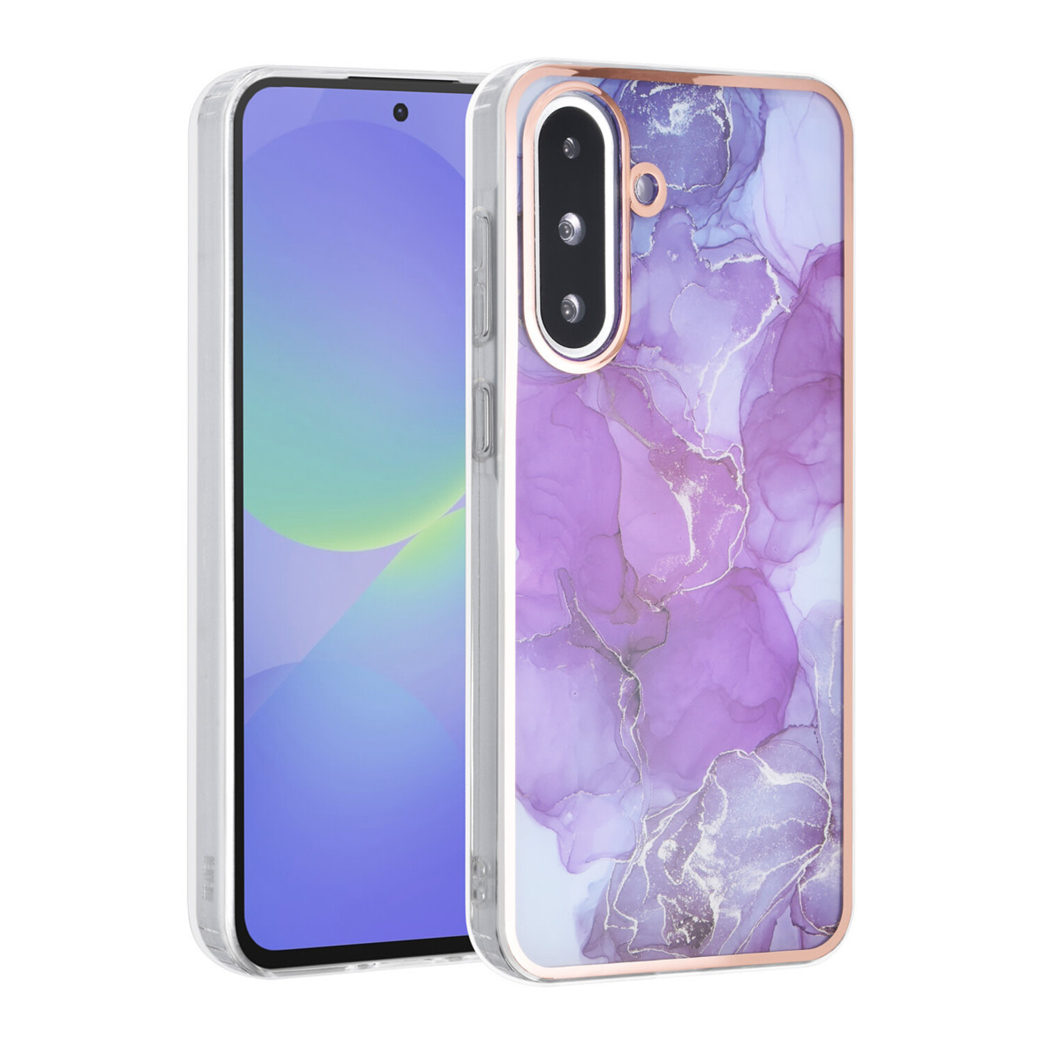 TUNIQ TUNIQ Galaxy A56 Back-Cover hul - Silicone - Marble Purple