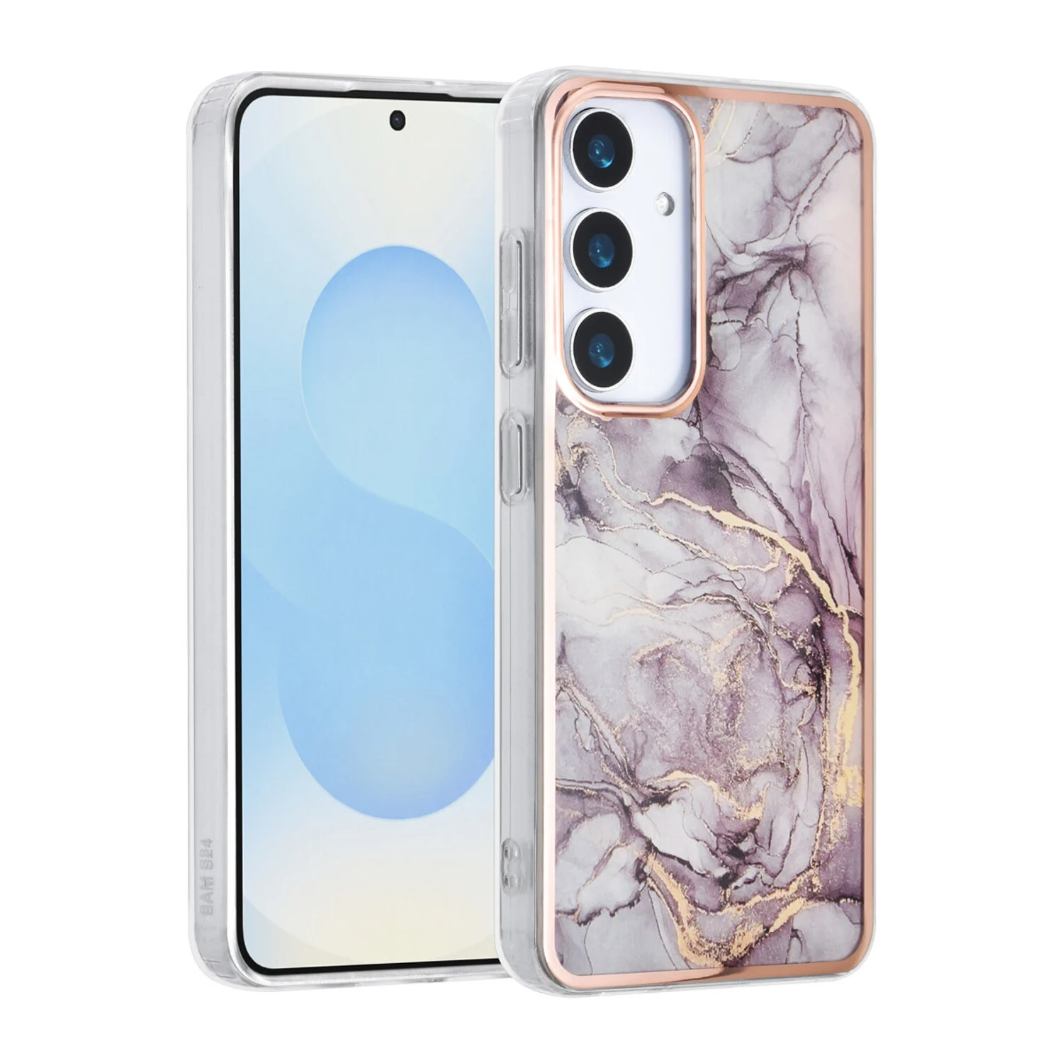 TUNIQ TUNIQ Galaxy S25 Back-Cover hul - Silicone - Marble Brown
