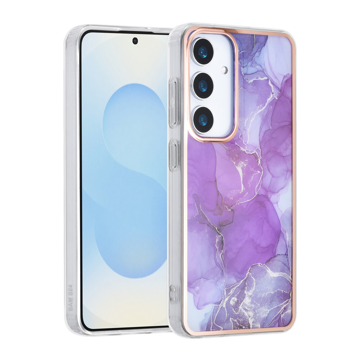 TUNIQ TUNIQ Galaxy S25 Back-Cover hul - Silicone - Marble Purple