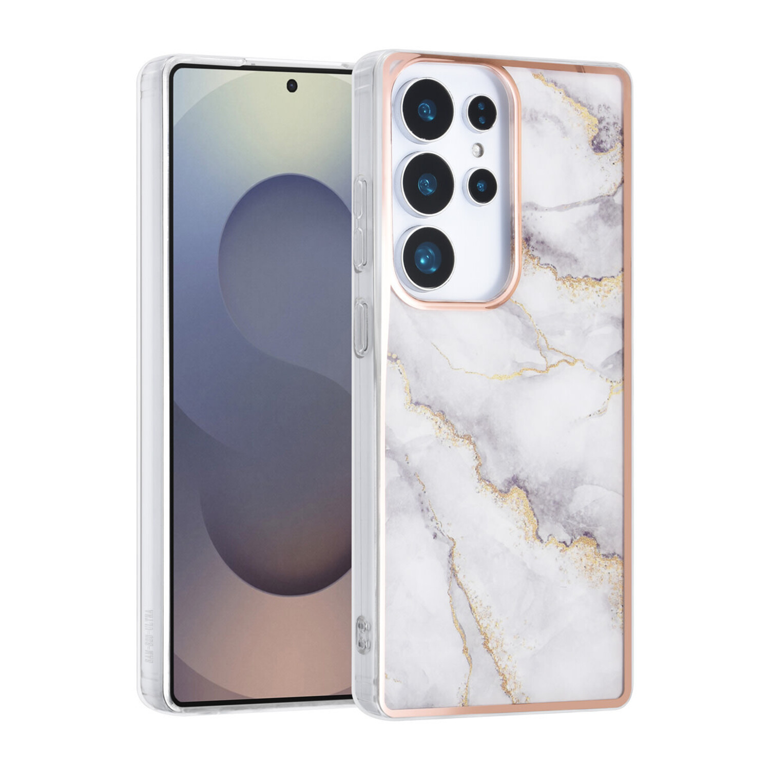 TUNIQ TUNIQ Galaxy S25 Ultra Back-Cover hul - Silicone - Marble Grey