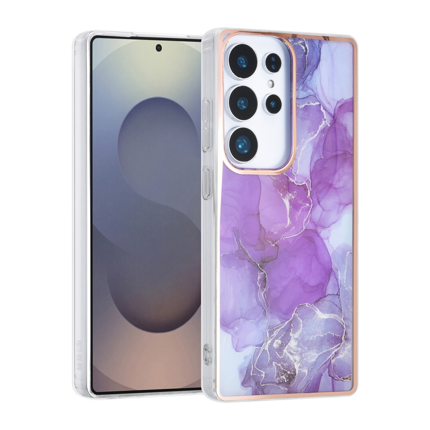 TUNIQ TUNIQ Galaxy S25 Ultra Back-Cover hul - Silicone - Marble Purple