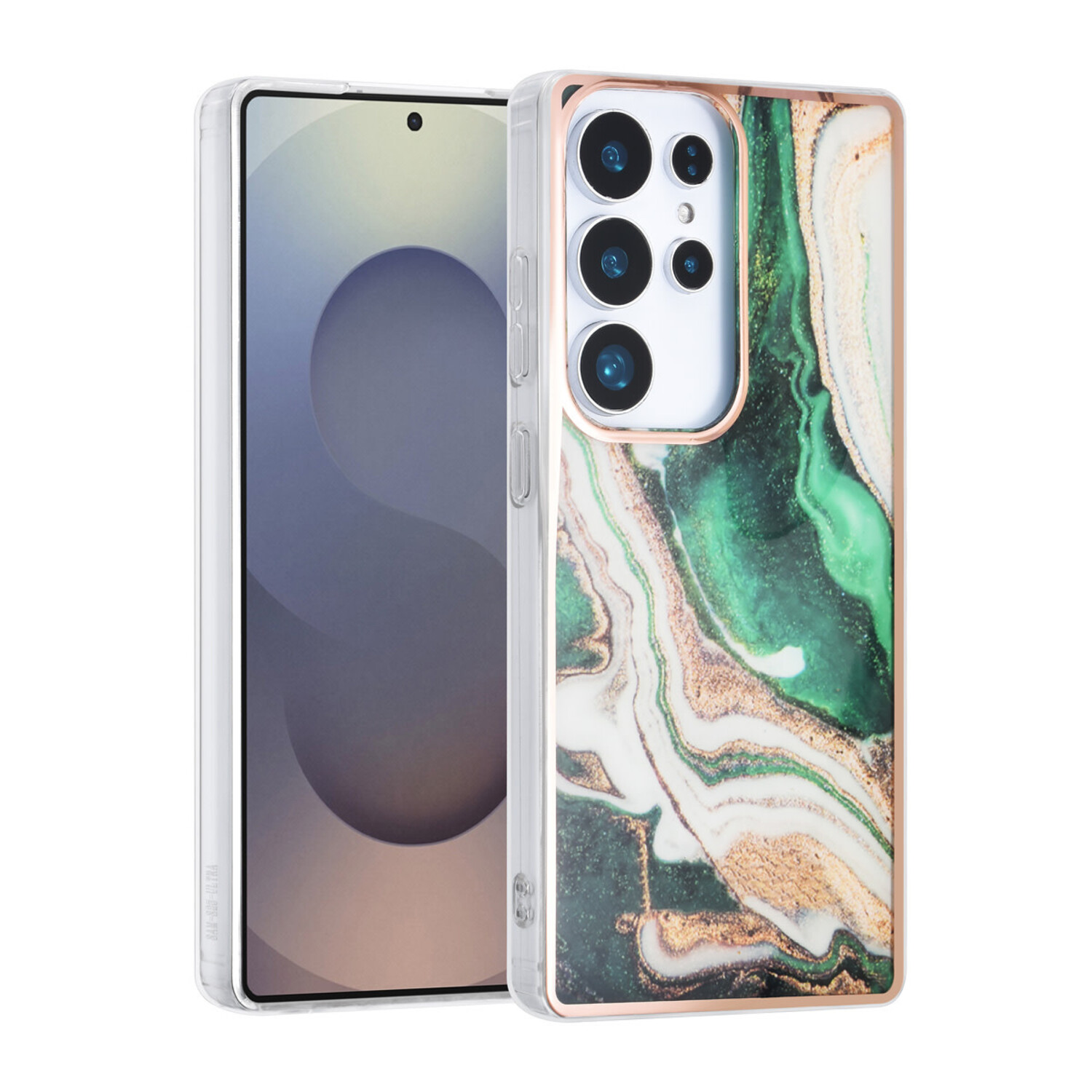 TUNIQ TUNIQ Galaxy S25 Ultra Back-Cover hul - Silicone - Marble Green