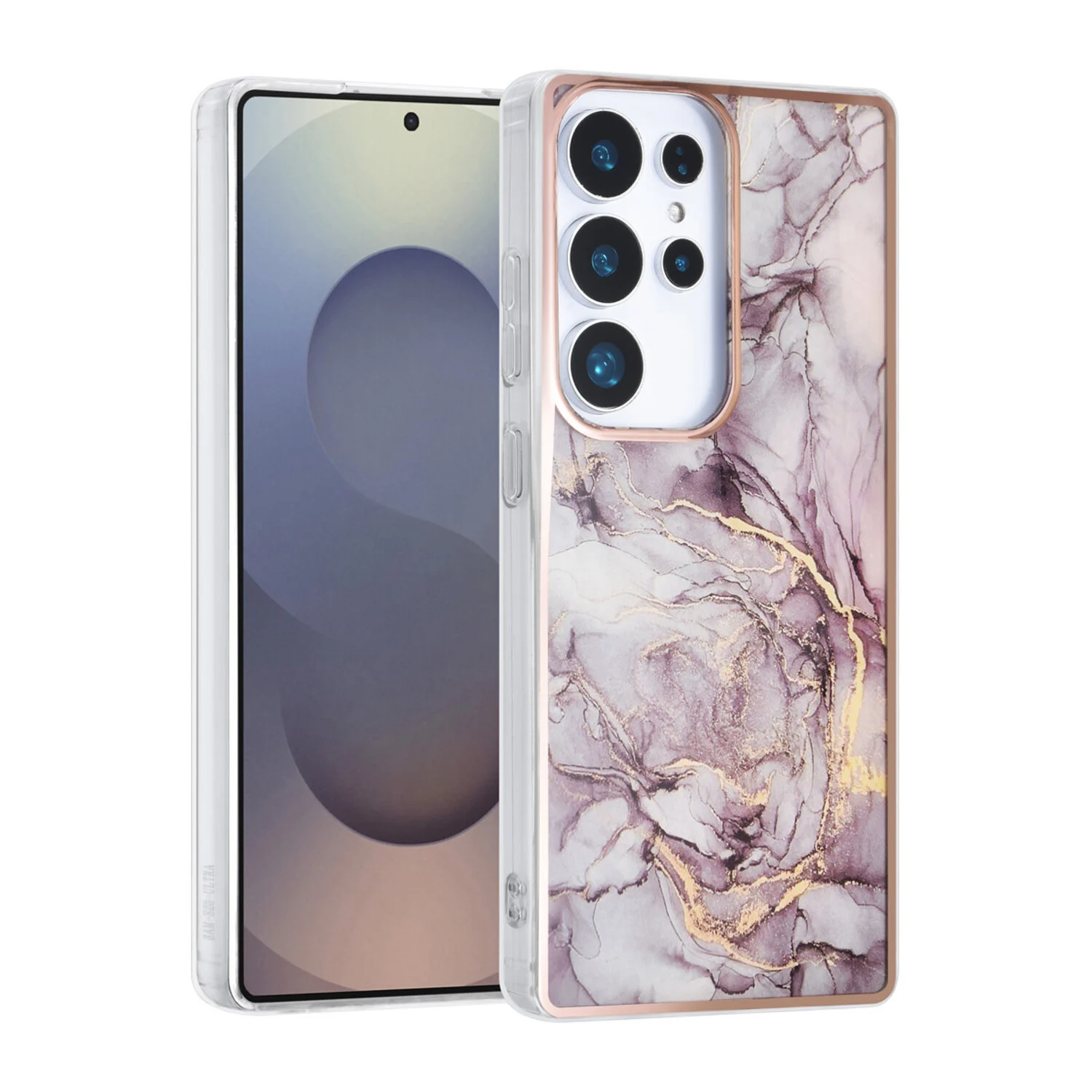 TUNIQ TUNIQ Galaxy S25 Ultra Back-Cover hul - Silicone - Marble Brown
