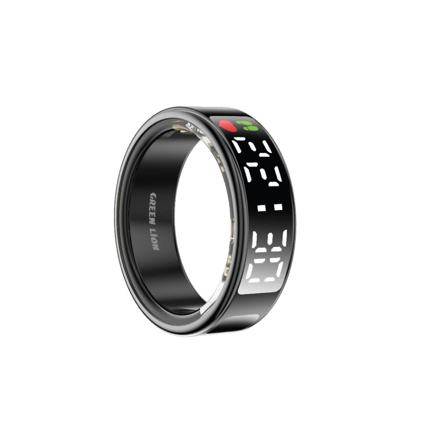 Green Lion Green Lion Smart Ring Pro With Digital Display - Size 9 - Schwarz
