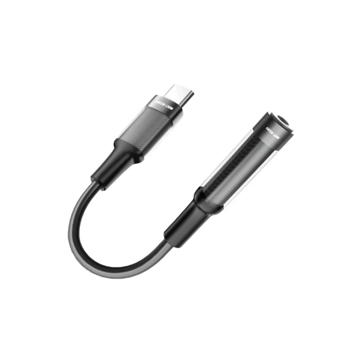 Green Lion Green Lion Earphone Adapter - USB-C to 3.5 Aux - Schwarz
