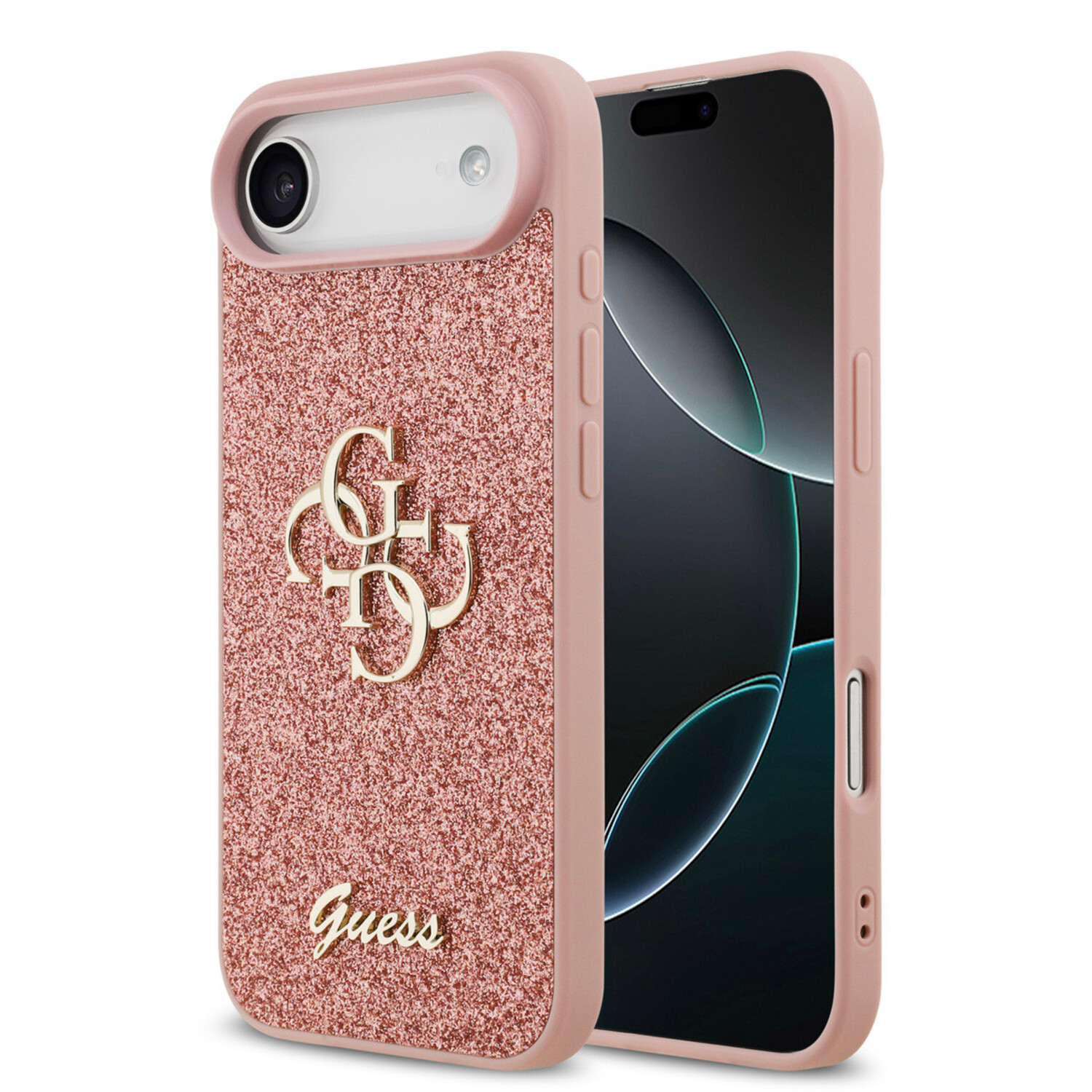 Guess Guess iPhone 17 Air Back-Cover hul - Big 4G - Fixed Glitter - Rosa