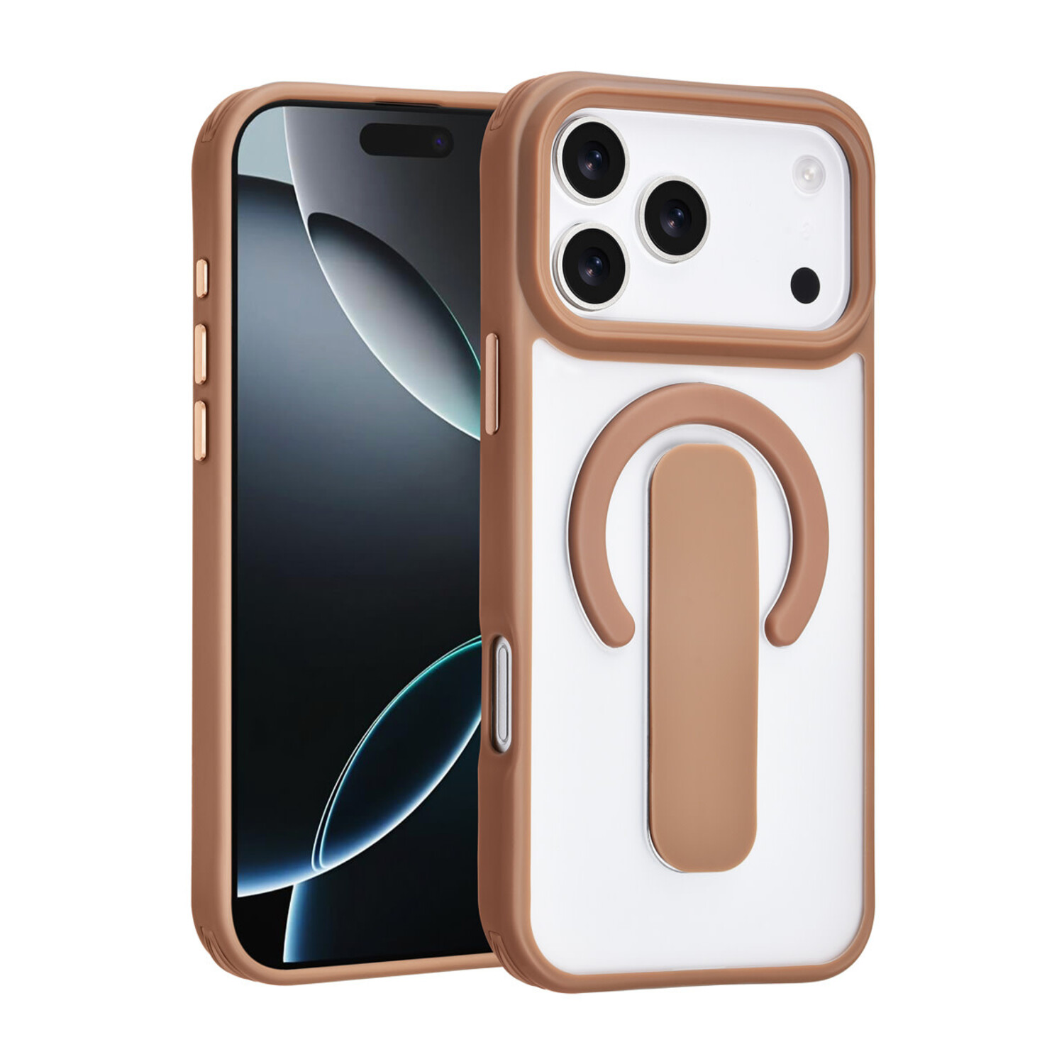 TUNIQ TUNIQ iPhone 17 Pro Max Back-Cover hul - Built-in Ring Stand - Antishock - Gold