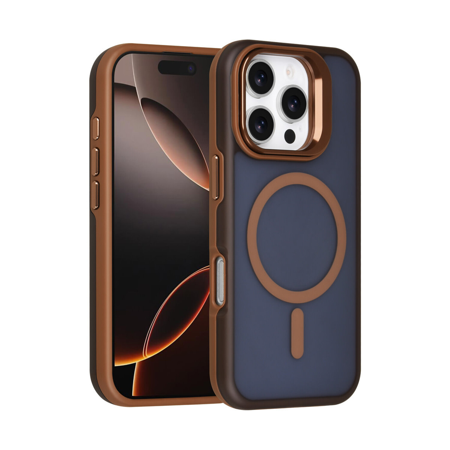 TUNIQ TUNIQ iPhone 16 Pro Back-Cover hul - Magsafe - With Camera Stand - Gold