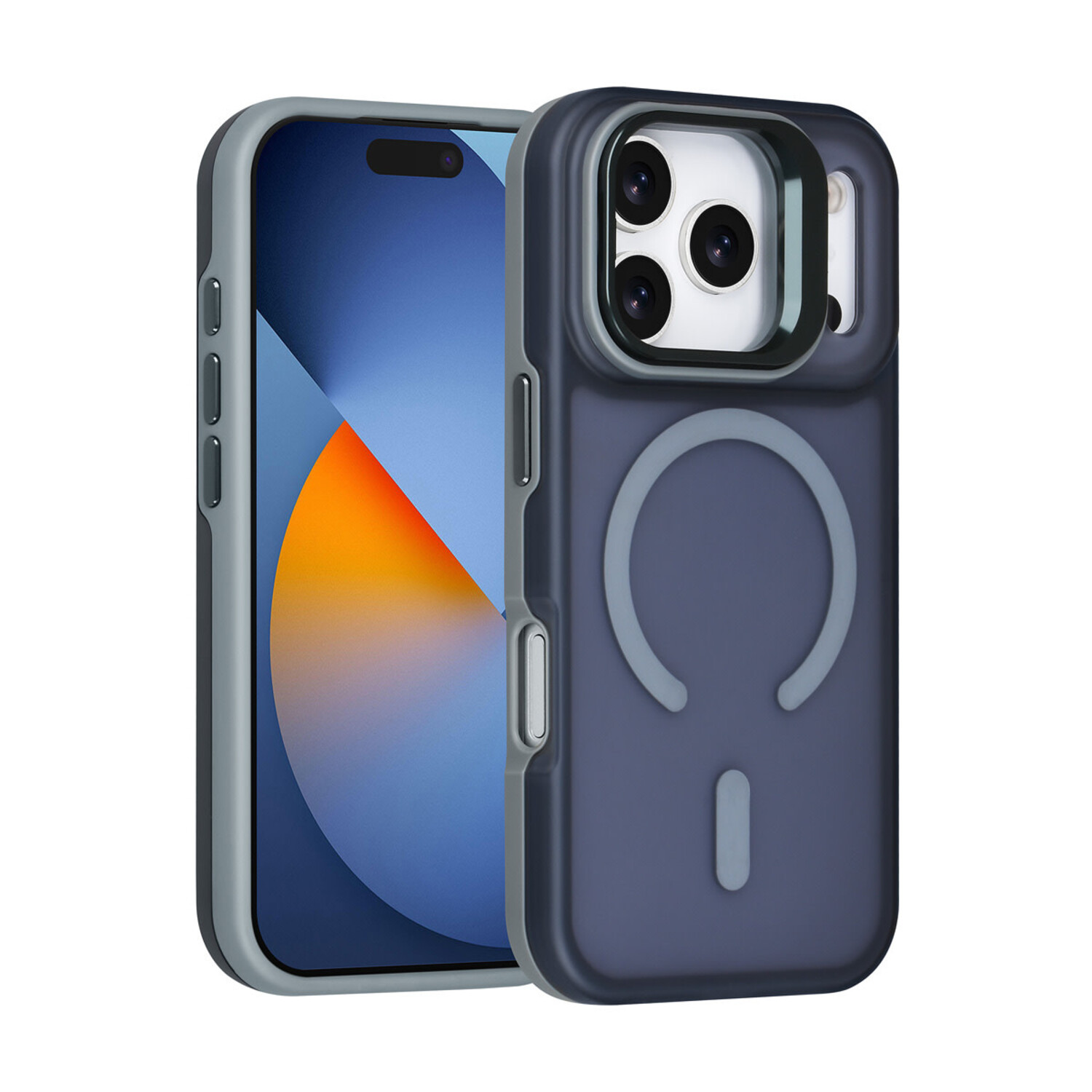 TUNIQ TUNIQ iPhone 17 Pro Back-Cover hul - Magsafe - With Camera Stand - Grau