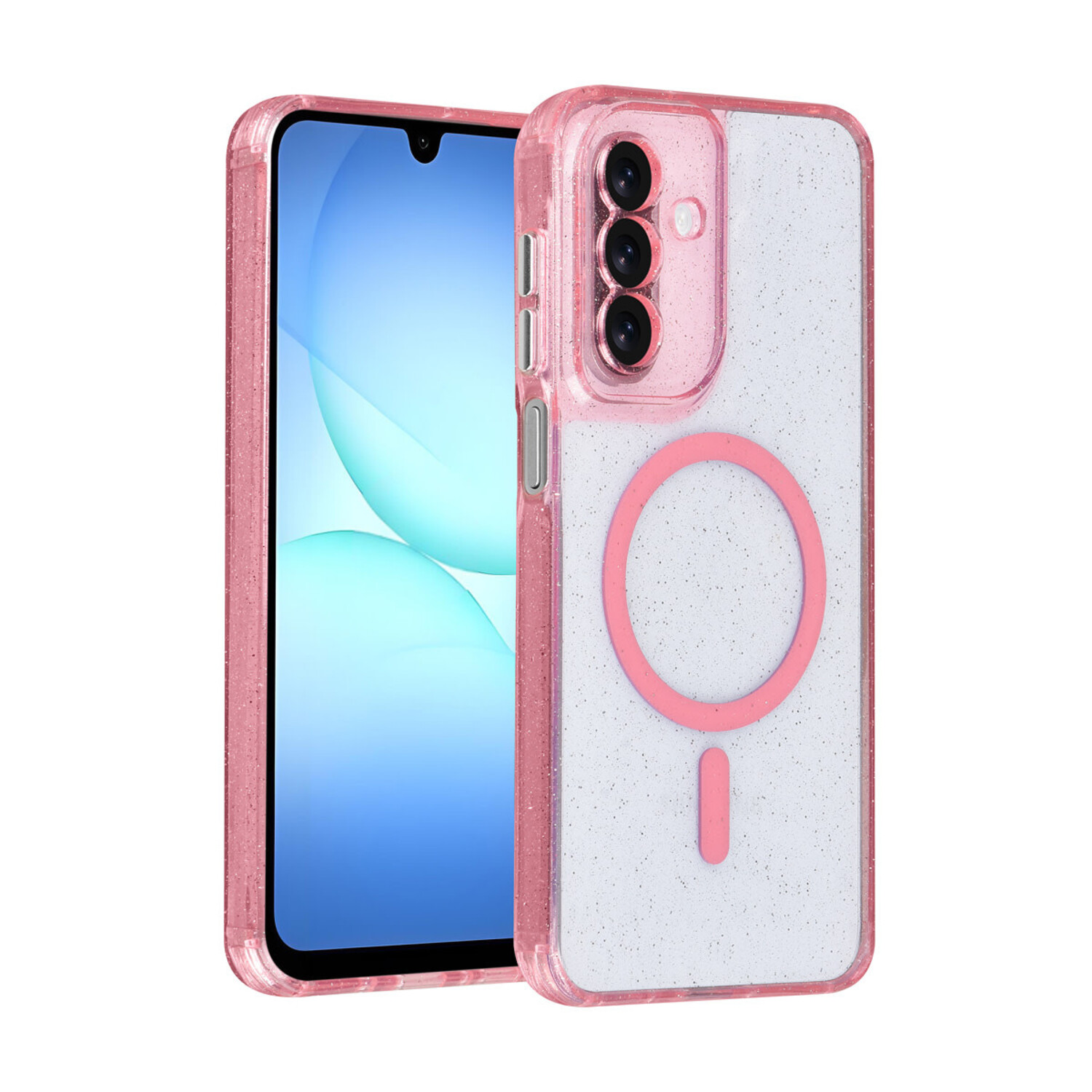 TUNIQ TUNIQ Galaxy A17 Back-Cover hul - Magsafe - Glitter - Hanger - Rosa