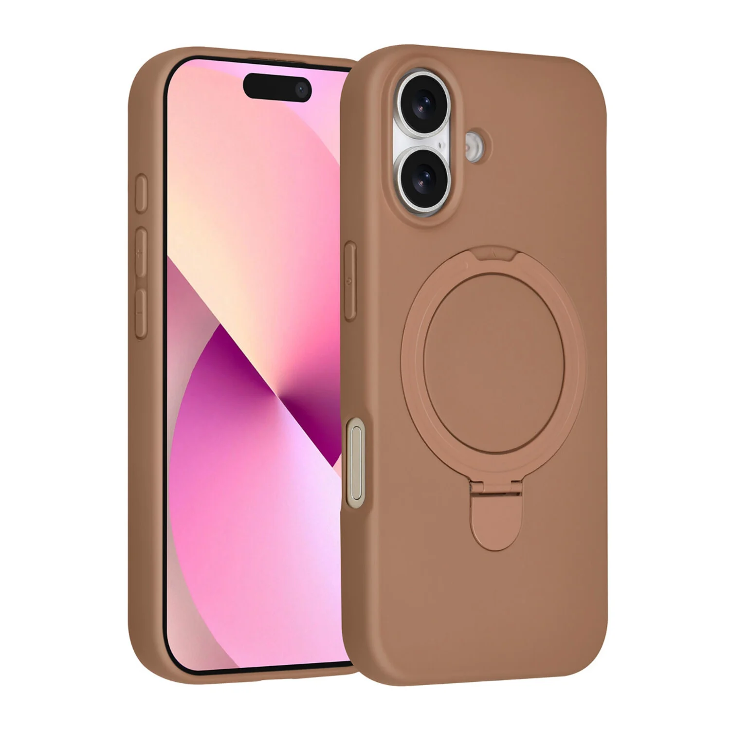 TUNIQ TUNIQ iPhone 17 Back-Cover hul - Magsafe With Ring Stand - Hanger - Desert Brown