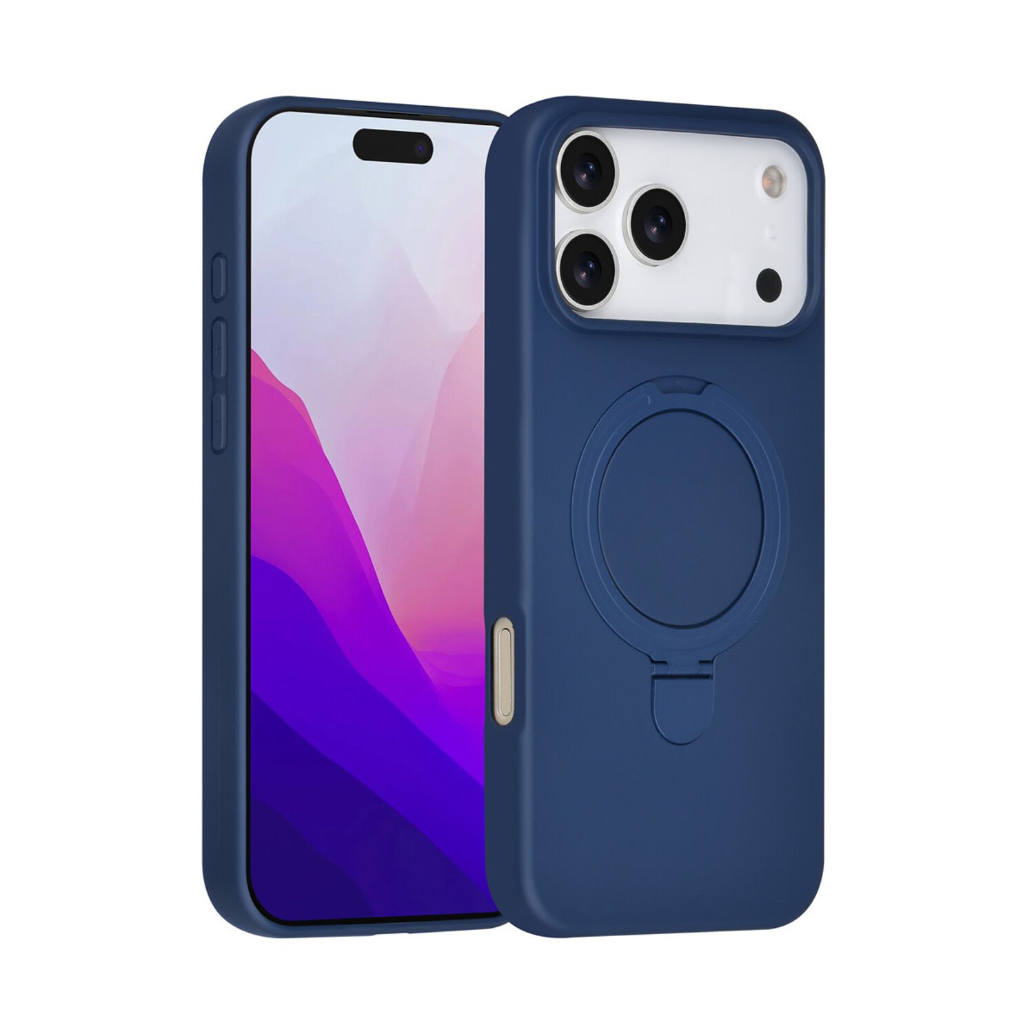 TUNIQ TUNIQ iPhone 17 Pro Max Back-Cover hul - Magsafe With Ring Stand - Hanger - Navy Blue
