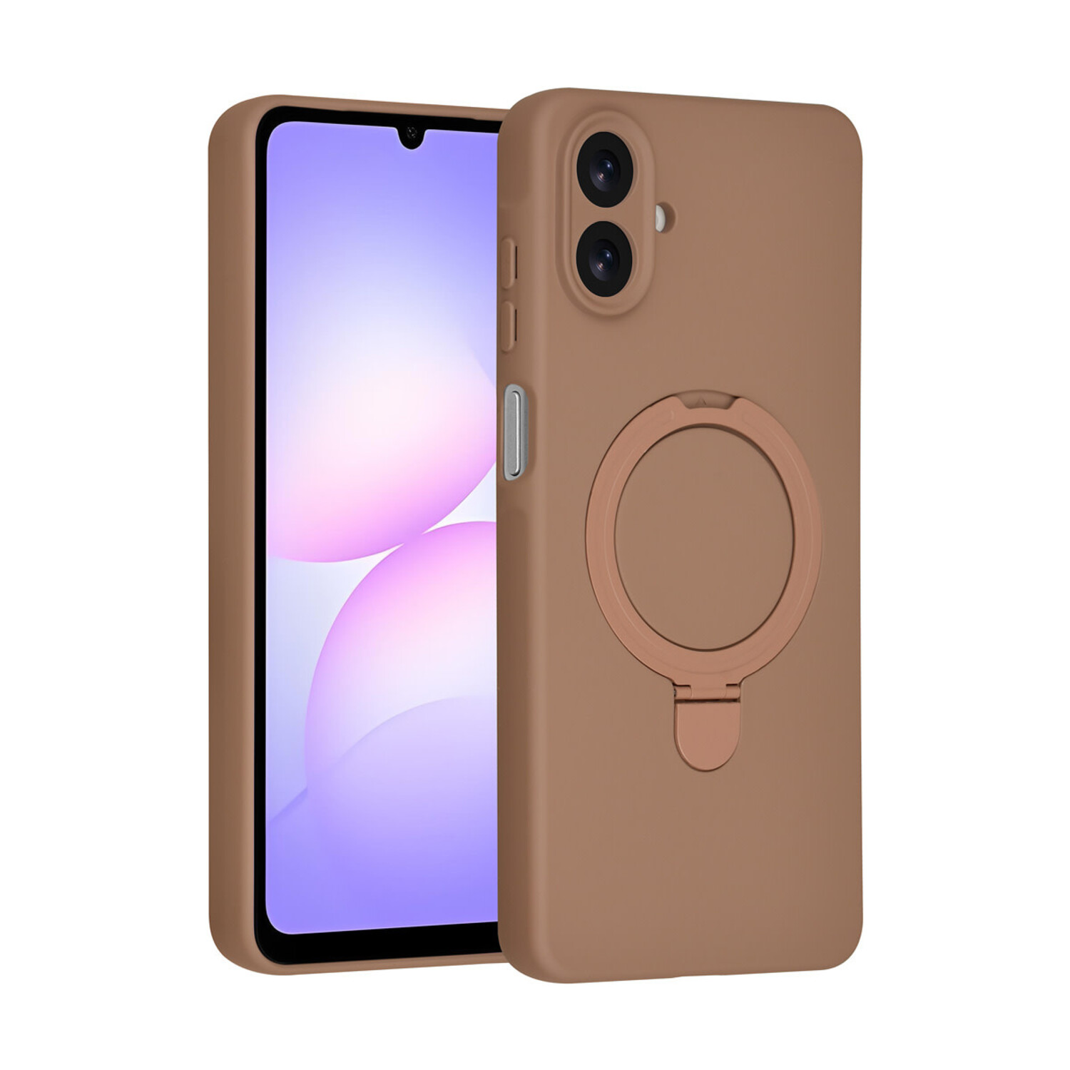 TUNIQ TUNIQ Galaxy A07 Back-Cover hul - Magsafe With Ring Stand - Hanger - Desert Brown