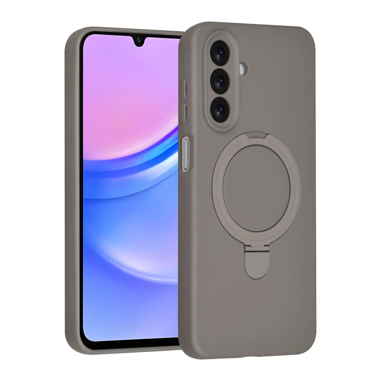 TUNIQ TUNIQ Galaxy A17 Back-Cover hul - Magsafe With Ring Stand - Hanger - Titanium Grey