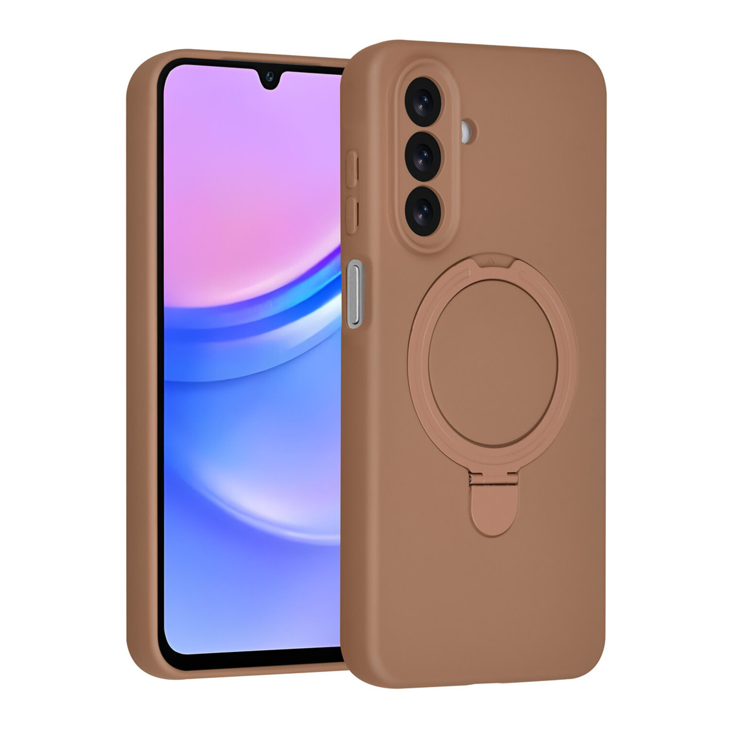 TUNIQ TUNIQ Galaxy A17 Back-Cover hul - Magsafe With Ring Stand - Hanger - Desert Brown