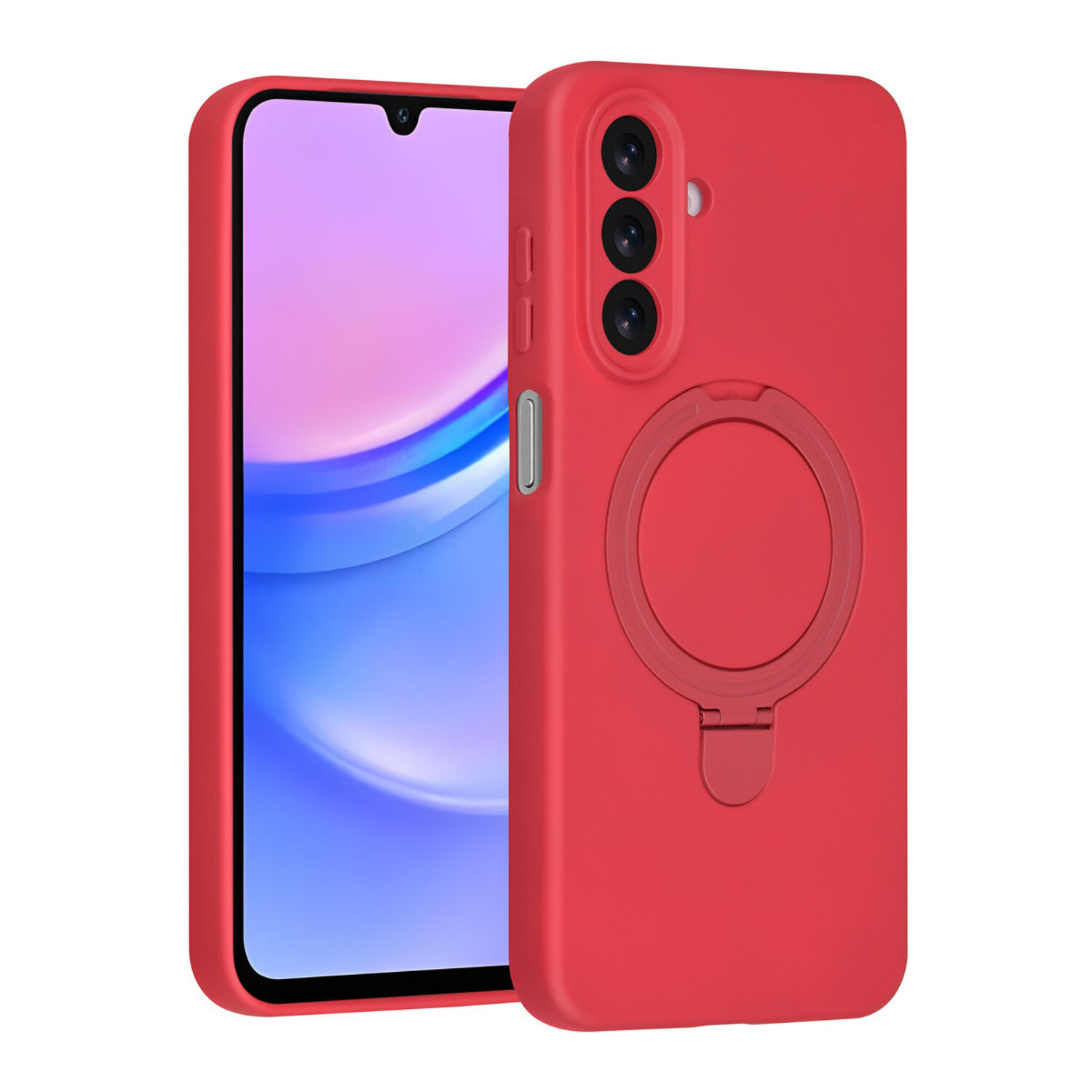 TUNIQ TUNIQ Galaxy A17 Back-Cover hul - Magsafe With Ring Stand - Hanger - Cherry Red