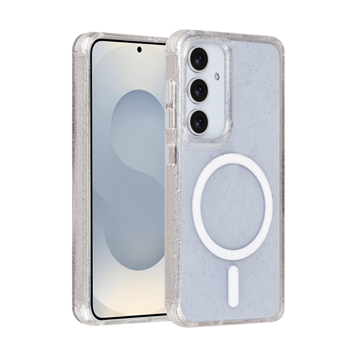 TUNIQ TUNIQ Galaxy S25 Back-Cover hul - Magsafe - Glitter - Hanger - Transparent
