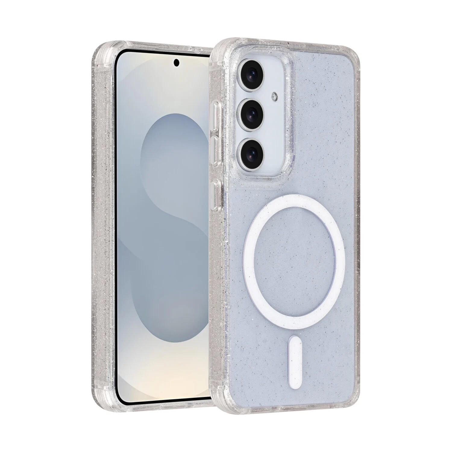 TUNIQ TUNIQ Galaxy S25 Back-Cover hul - Magsafe - Glitter - Hanger - Transparent