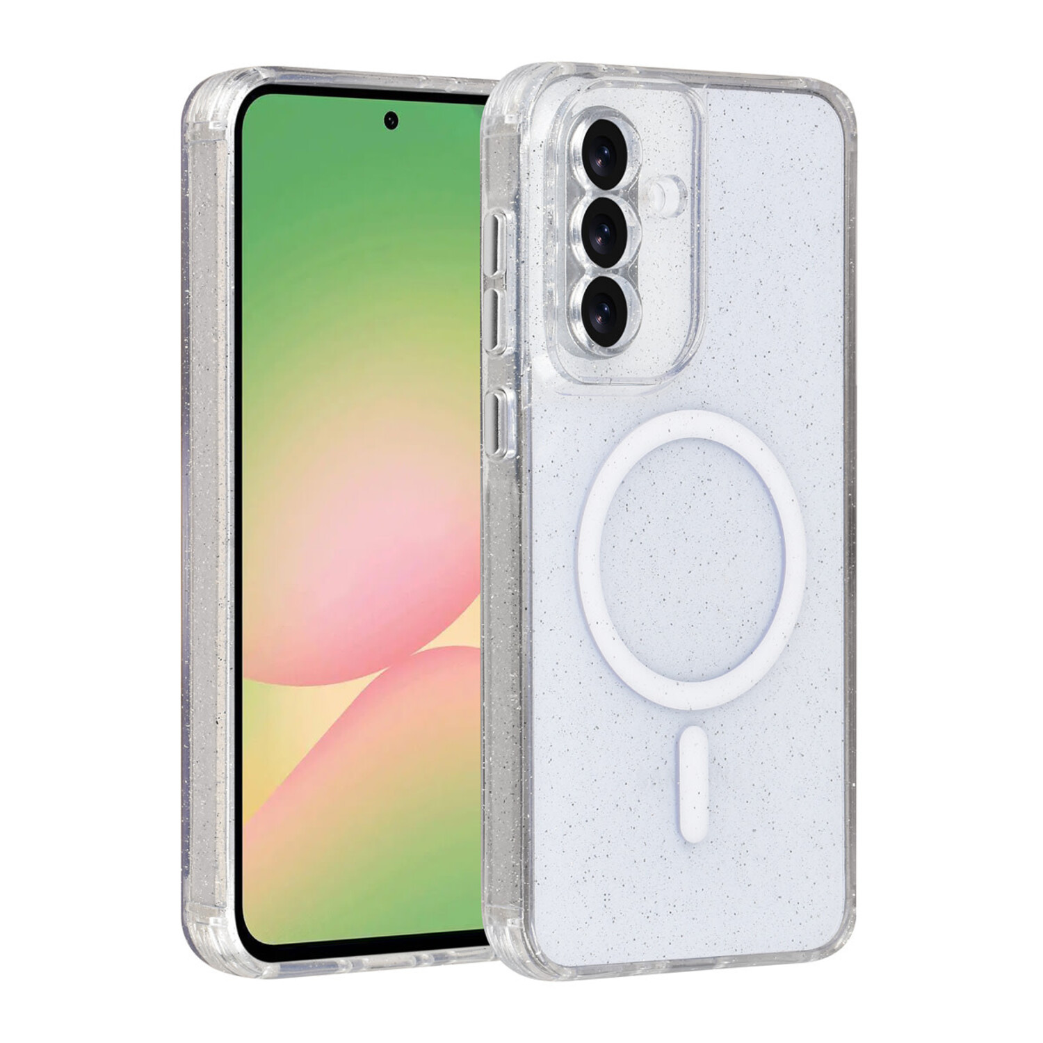 TUNIQ TUNIQ Galaxy A56 Back-Cover hul - Magsafe - Glitter - Hanger - Transparent
