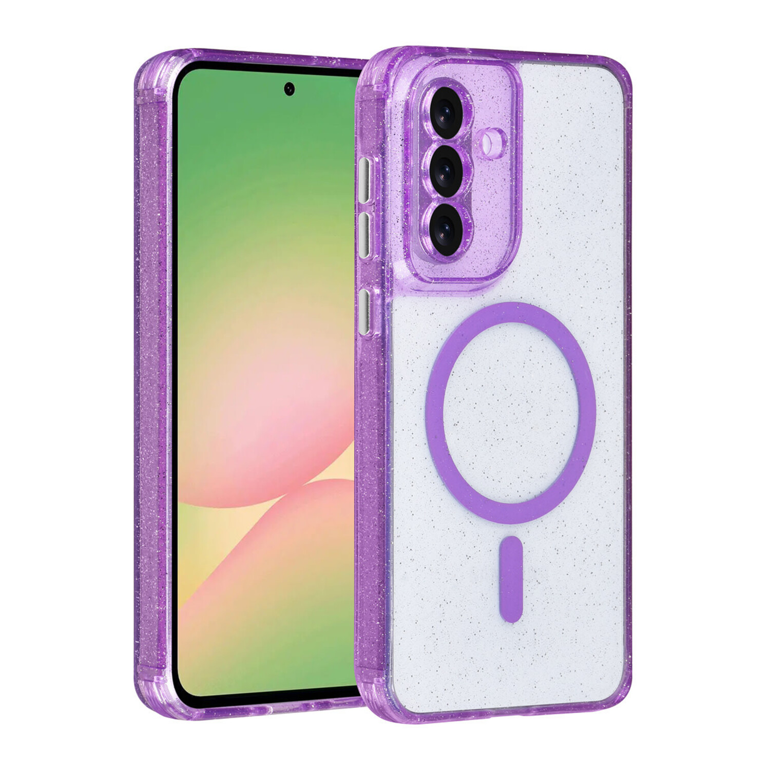 TUNIQ TUNIQ Galaxy A56 Back-Cover hul - Magsafe - Glitter - Hanger - Lila