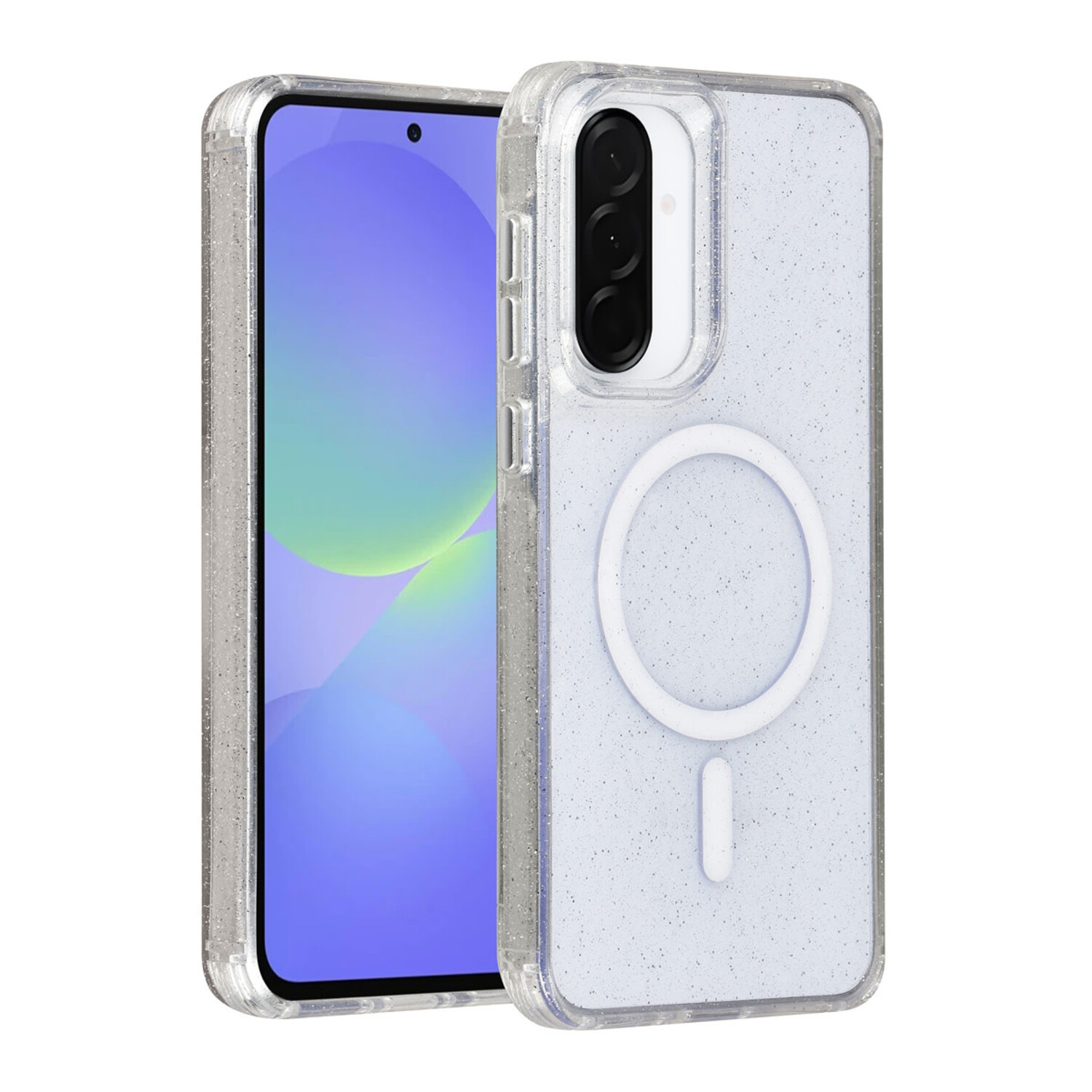 TUNIQ TUNIQ Galaxy A36 Back-Cover hul - Magsafe - Glitter - Hanger - Transparent
