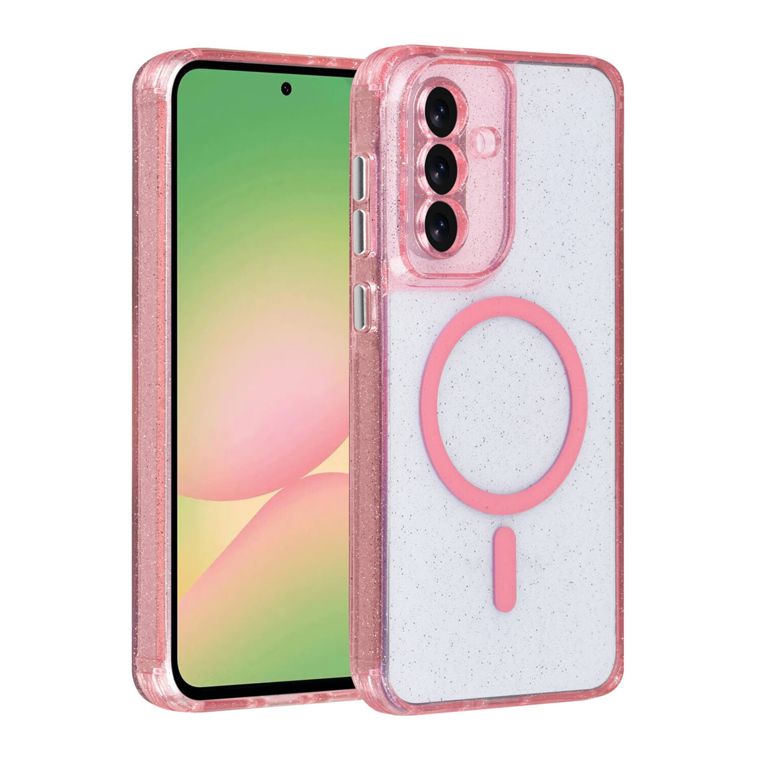 TUNIQ TUNIQ Galaxy A56 Back-Cover hul - Magsafe - Glitter - Hanger - Rosa