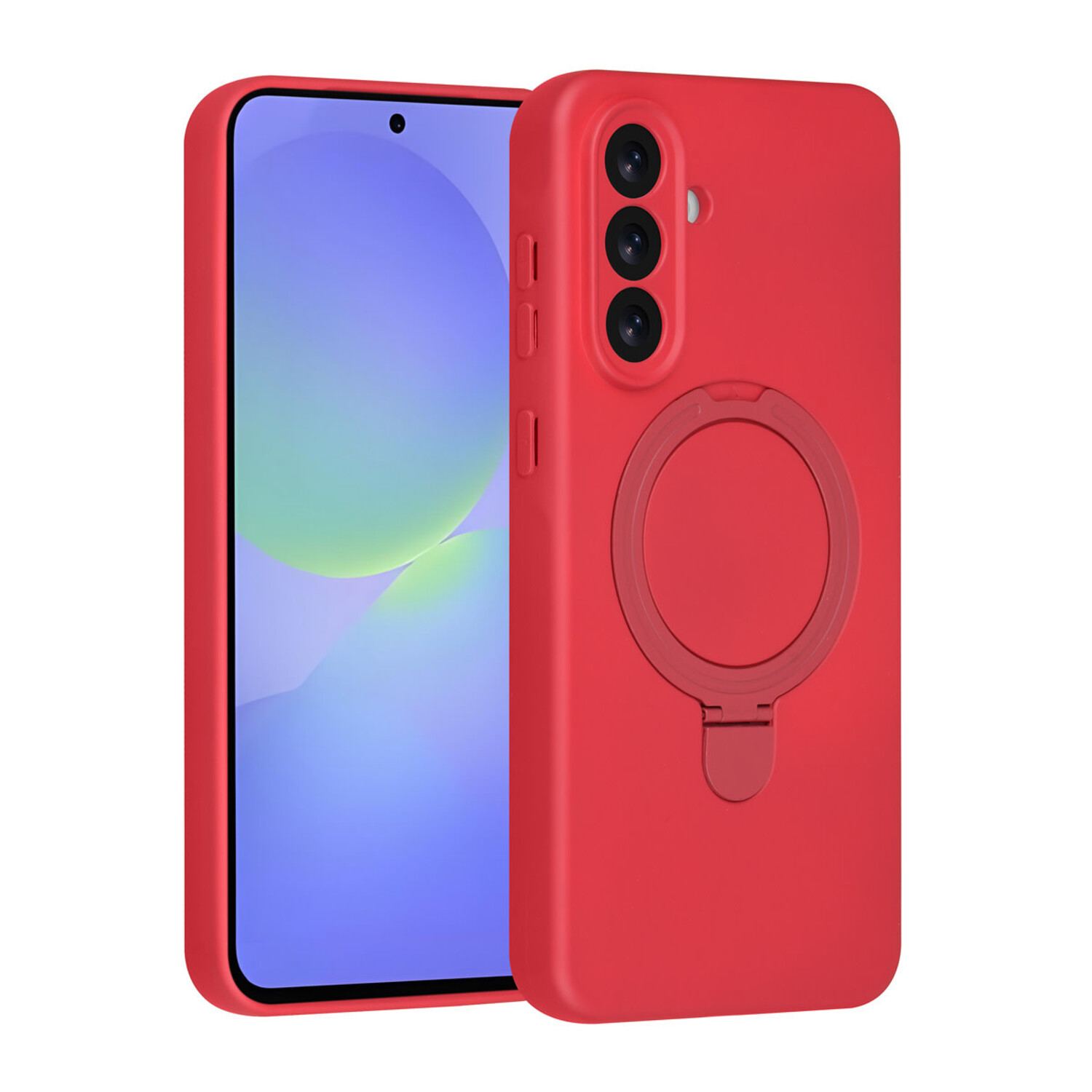 TUNIQ TUNIQ Galaxy A36 Back-Cover hul - Magsafe With Ring Stand - Hanger - Cherry Red