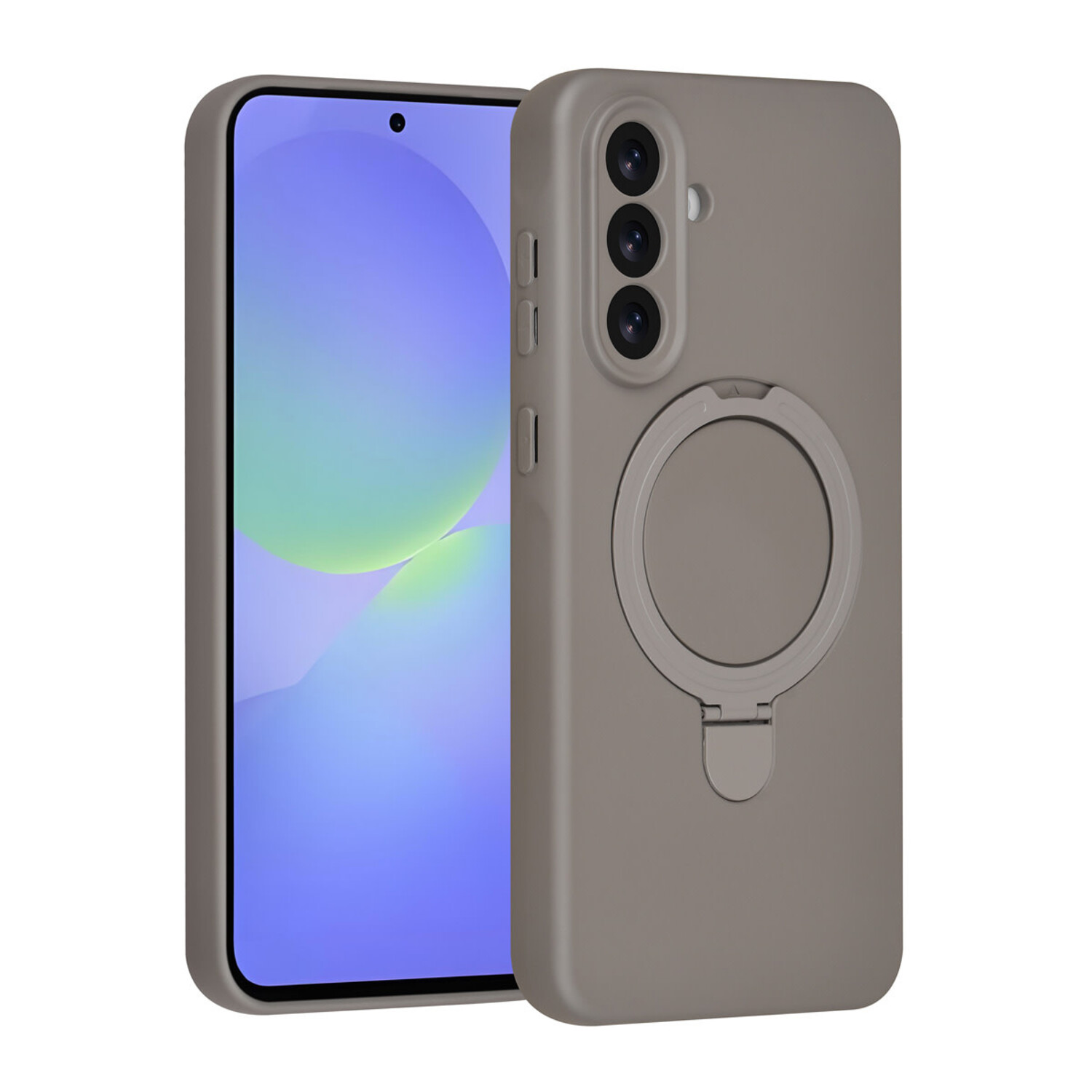 TUNIQ TUNIQ Galaxy A36 Back-Cover hul - Magsafe With Ring Stand - Hanger - Titanium Grey