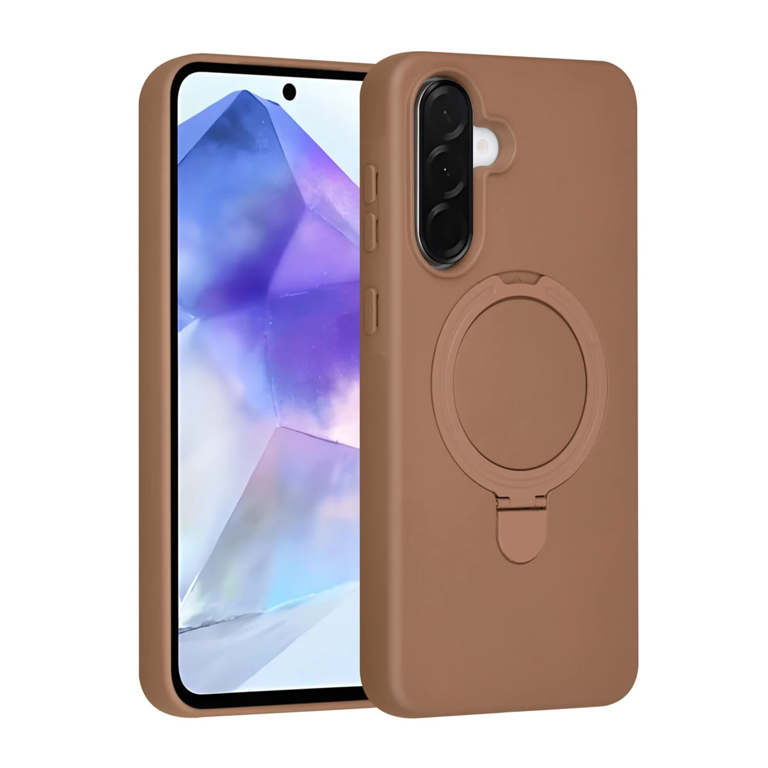 TUNIQ TUNIQ Galaxy A56 Back-Cover hul - Magsafe With Ring Stand - Hanger - Desert Brown