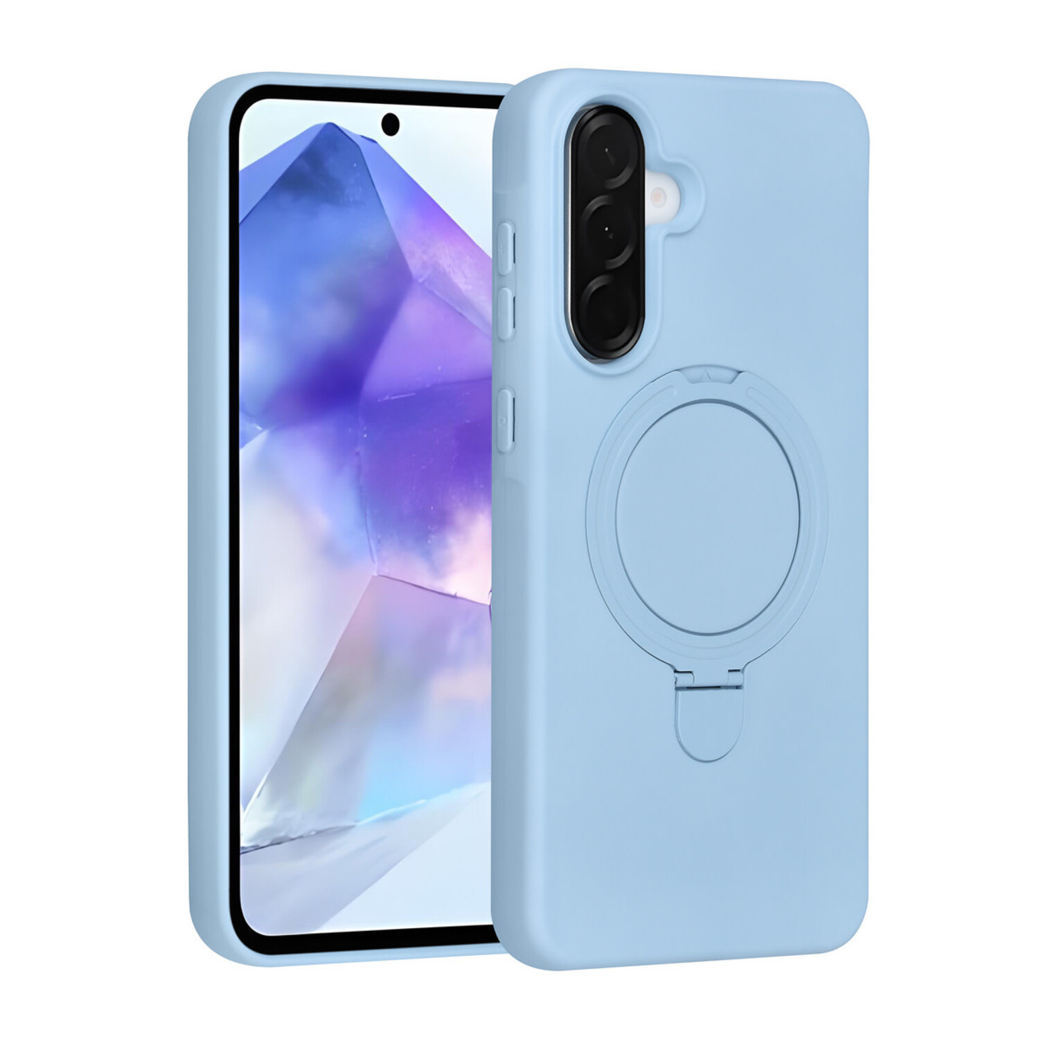 TUNIQ TUNIQ Galaxy A56 Back-Cover hul - Magsafe With Ring Stand - Hanger - Baby Blue